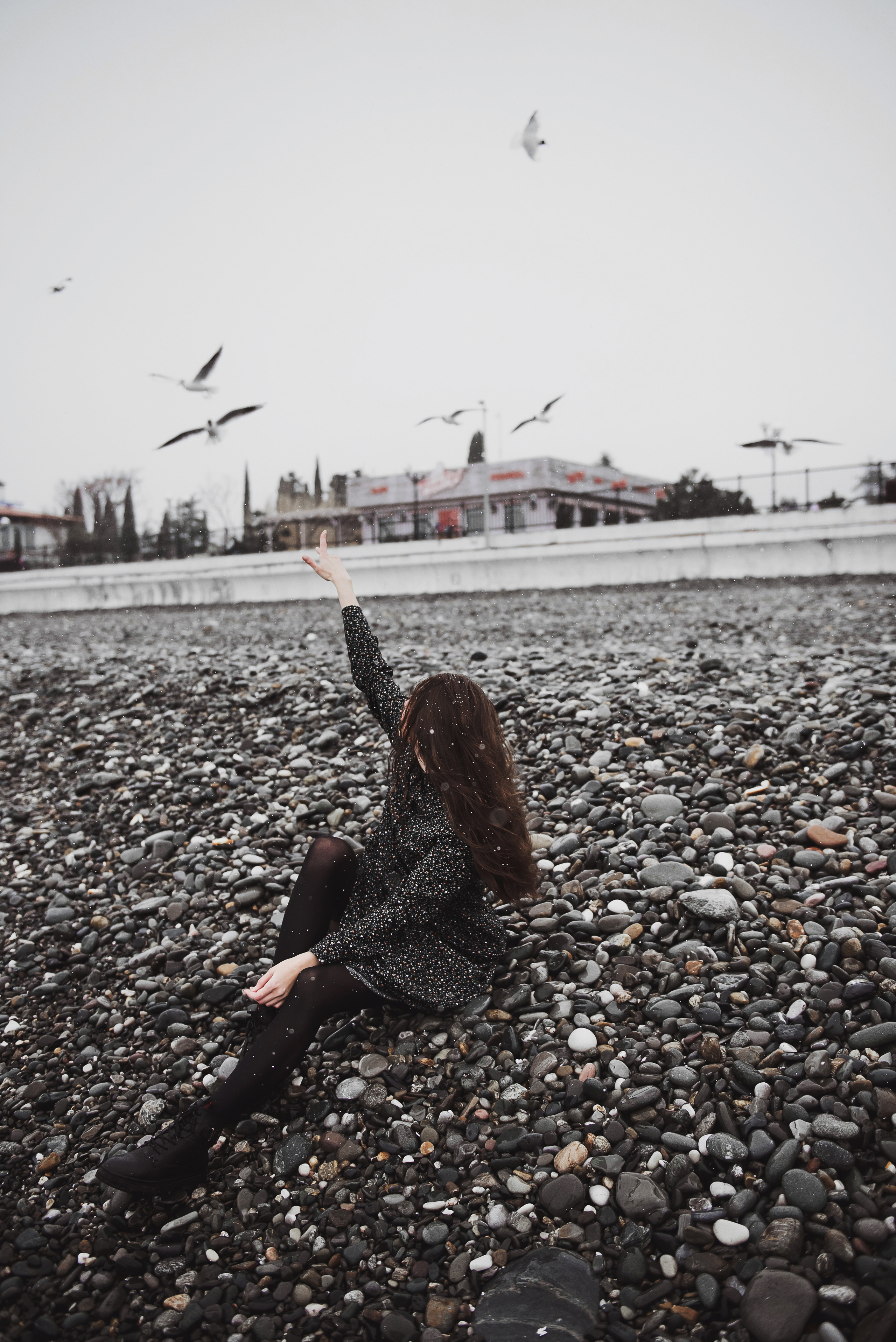 Лена и море. Сочи. Март. Свадебный и семейный фотограф в Воронеже Алёна Пшеничная