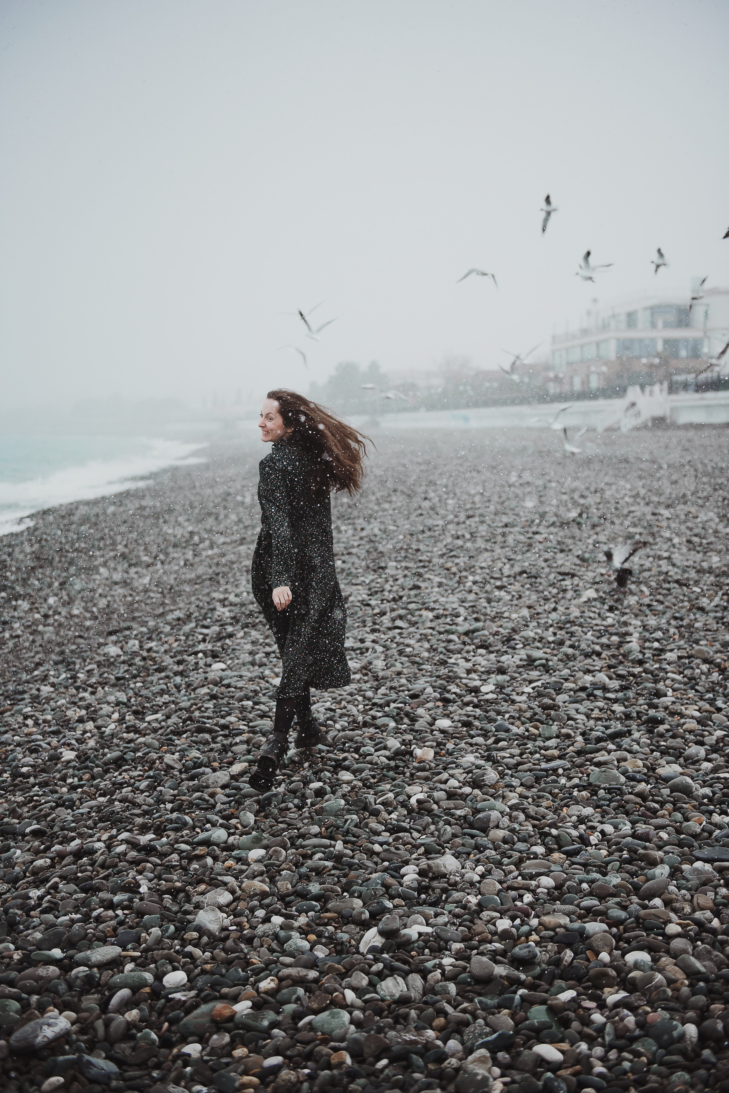 Лена и море. Сочи. Март. Свадебный и семейный фотограф в Воронеже Алёна Пшеничная