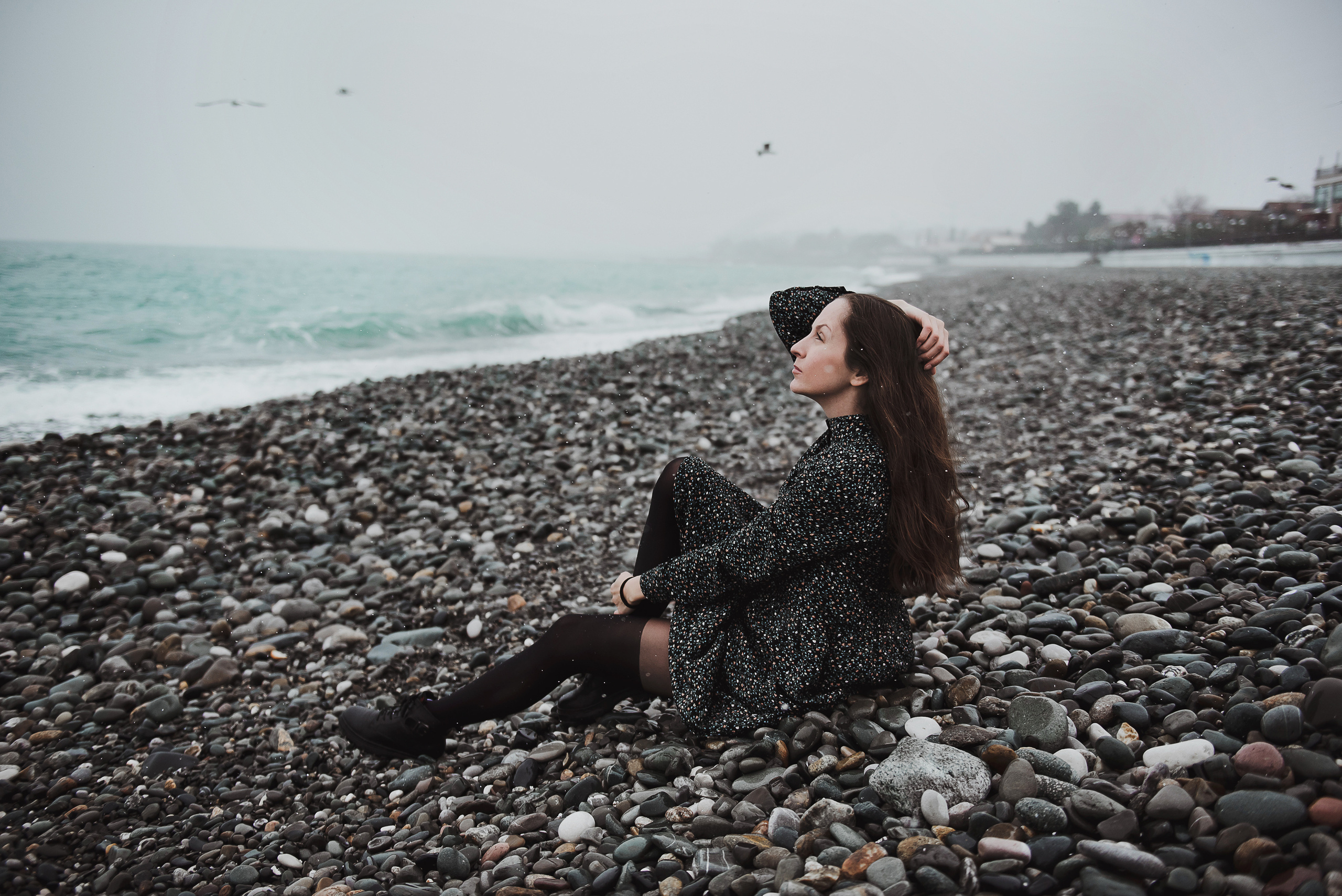 Лена и море. Сочи. Март. Свадебный и семейный фотограф в Воронеже Алёна Пшеничная