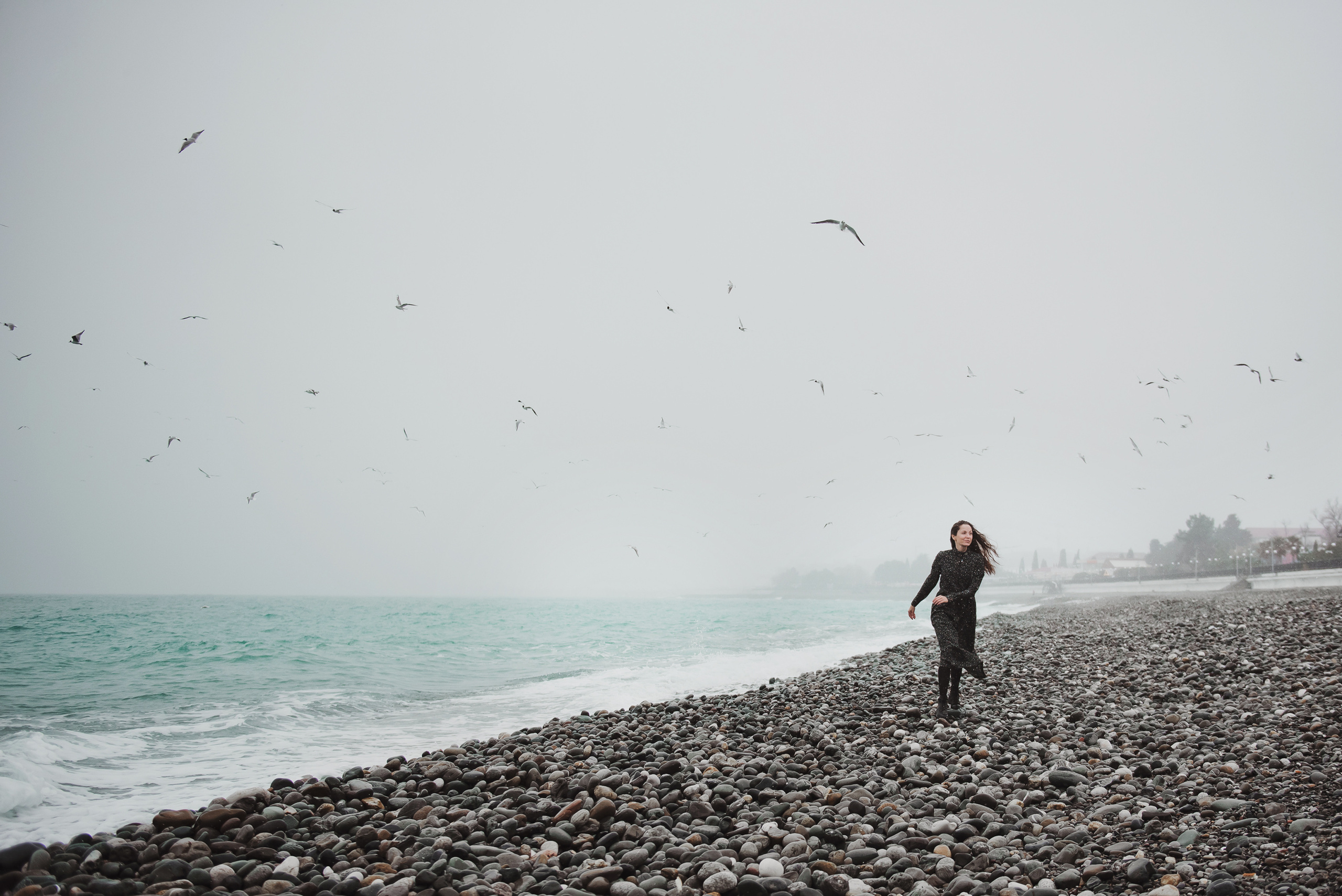 Лена и море. Сочи. Март. Свадебный и семейный фотограф в Воронеже Алёна Пшеничная