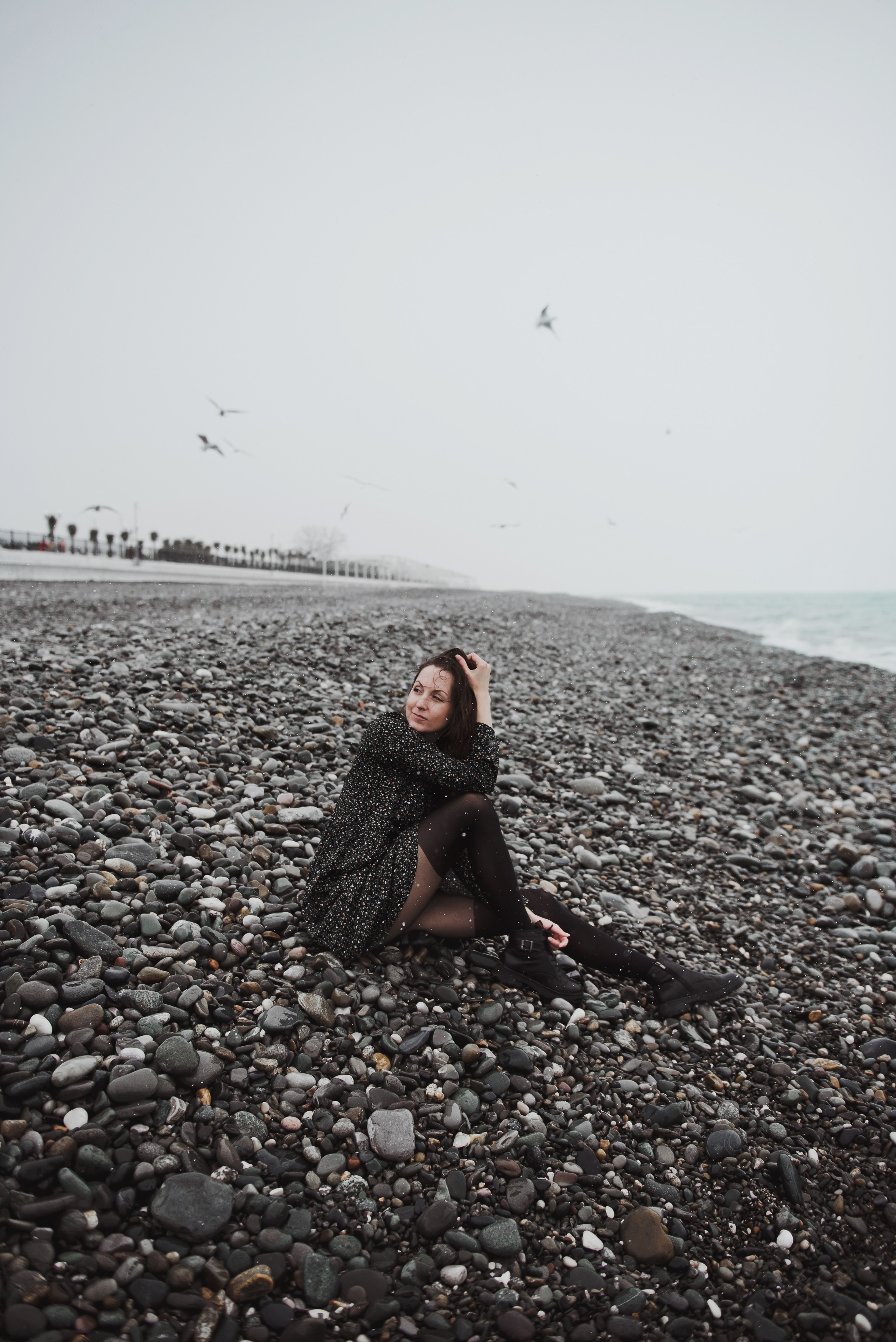 Лена и море. Сочи. Март. Свадебный и семейный фотограф в Воронеже Алёна Пшеничная