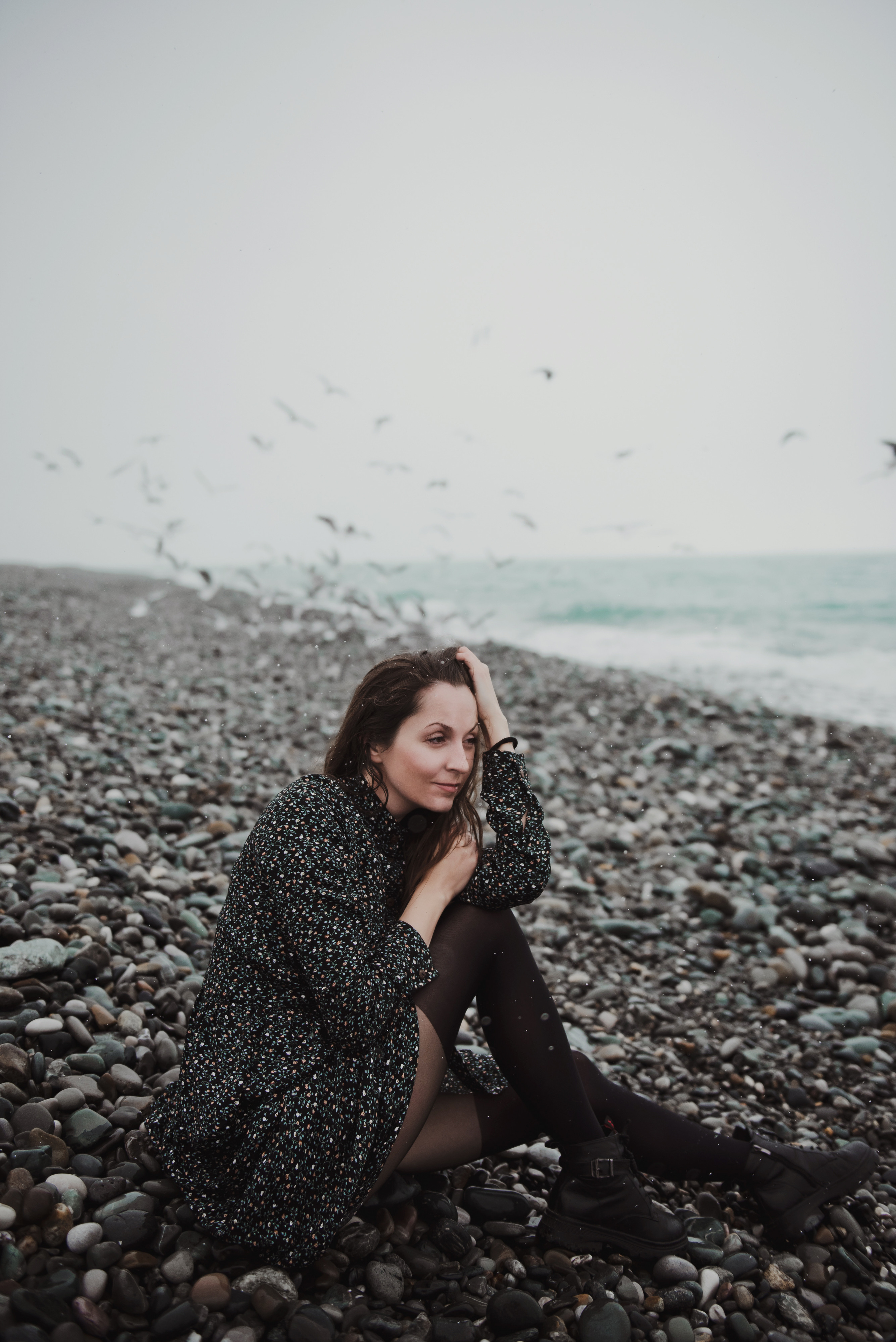 Лена и море. Сочи. Март. Свадебный и семейный фотограф в Воронеже Алёна Пшеничная