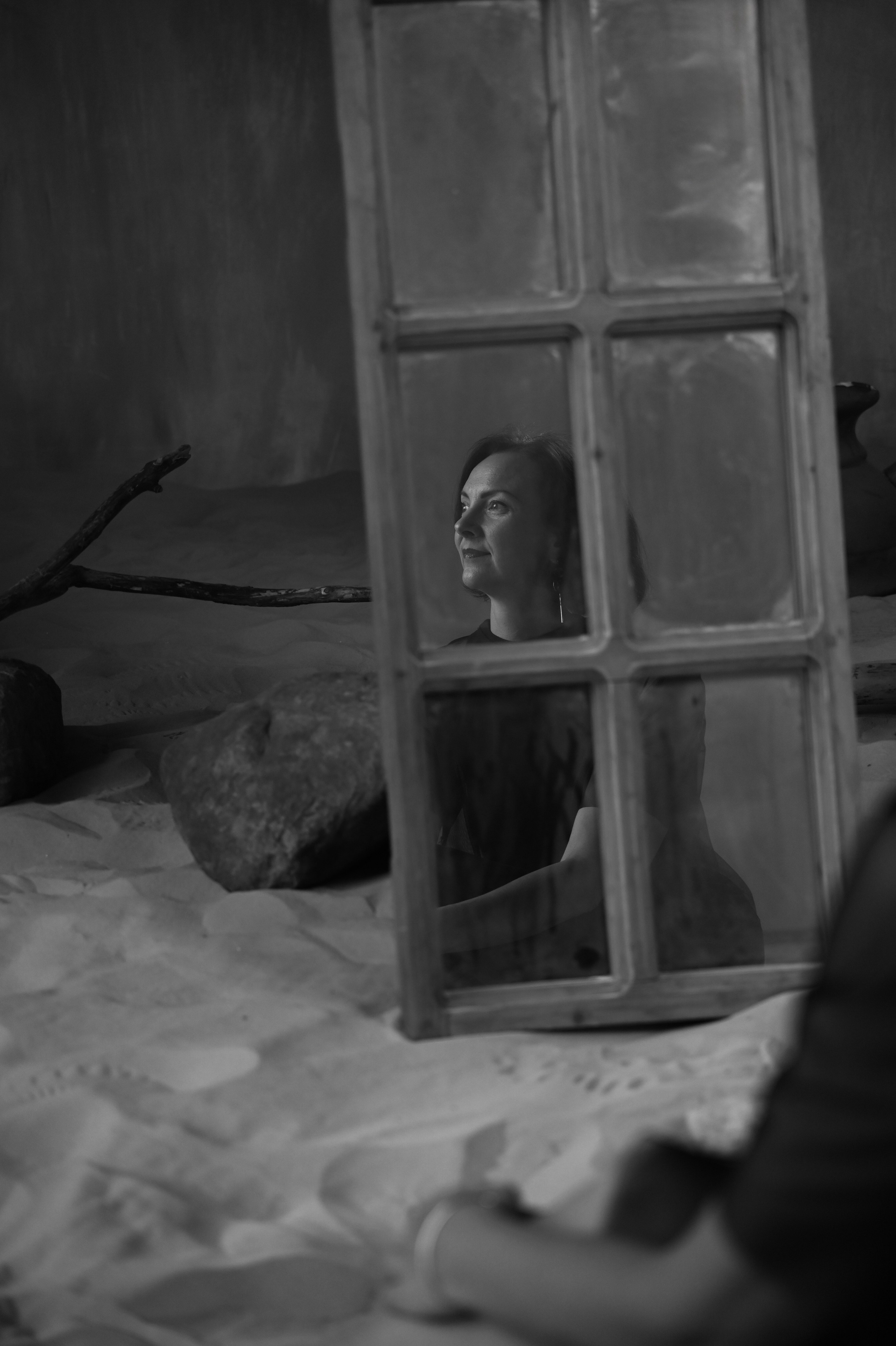 Женская фотосессия в студии с песком. Портретный фотограф в Москве Казьмина Олеся