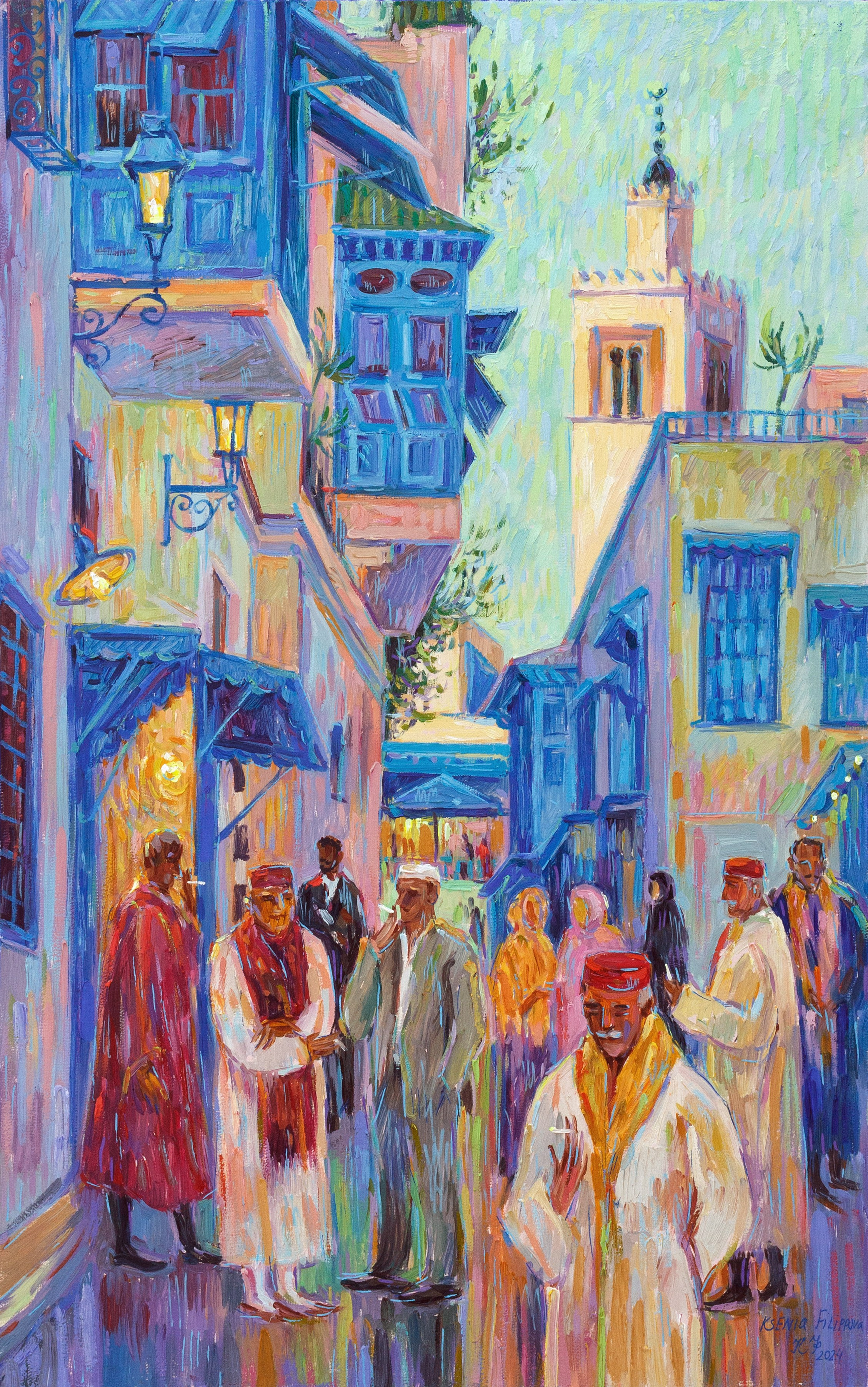 Sidi bou Said (exhibition at Galerie Saladin). Artist Ksenia Filippova