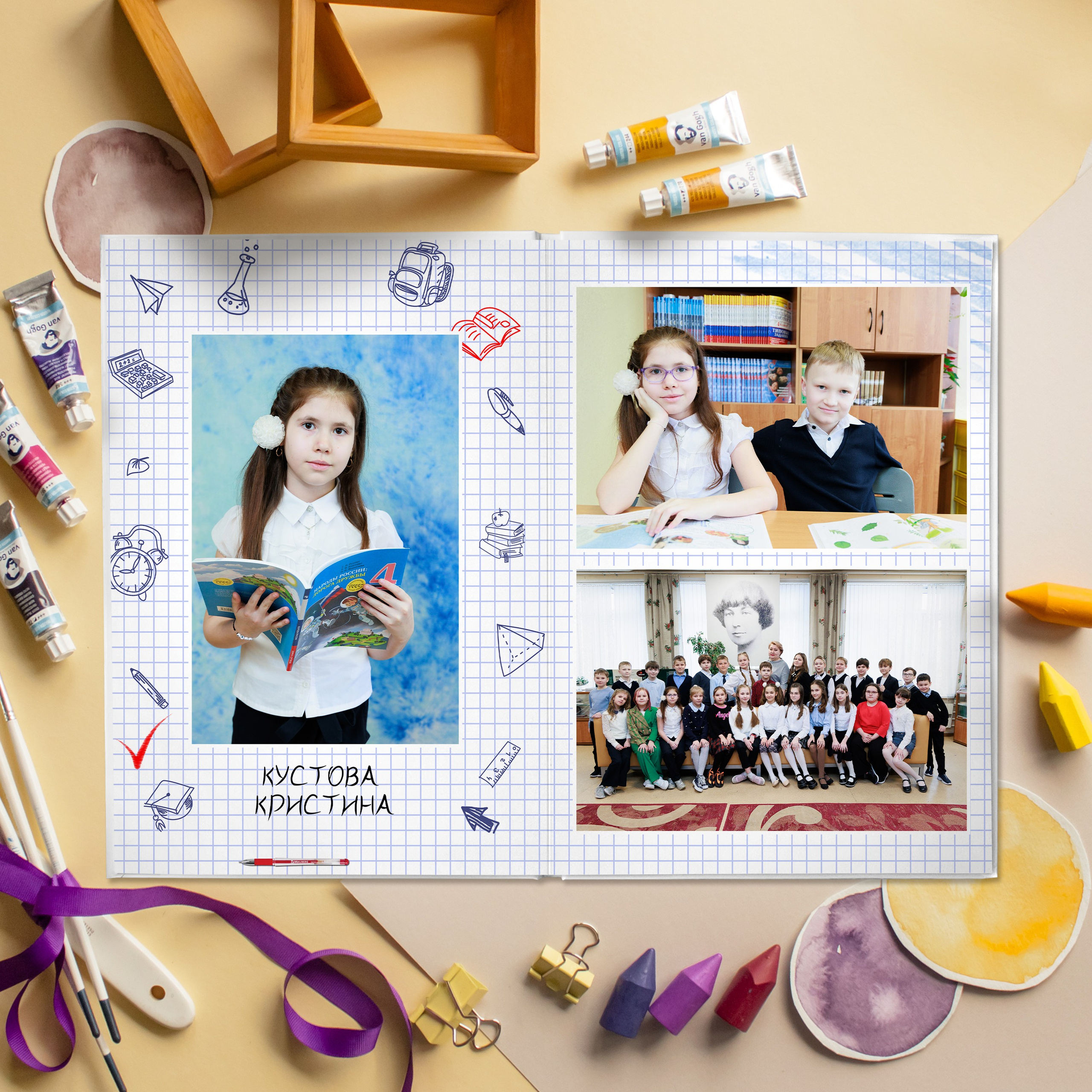 Премиум 5 разворотов. Выпускные альбомы для детского сада и школы в Москве