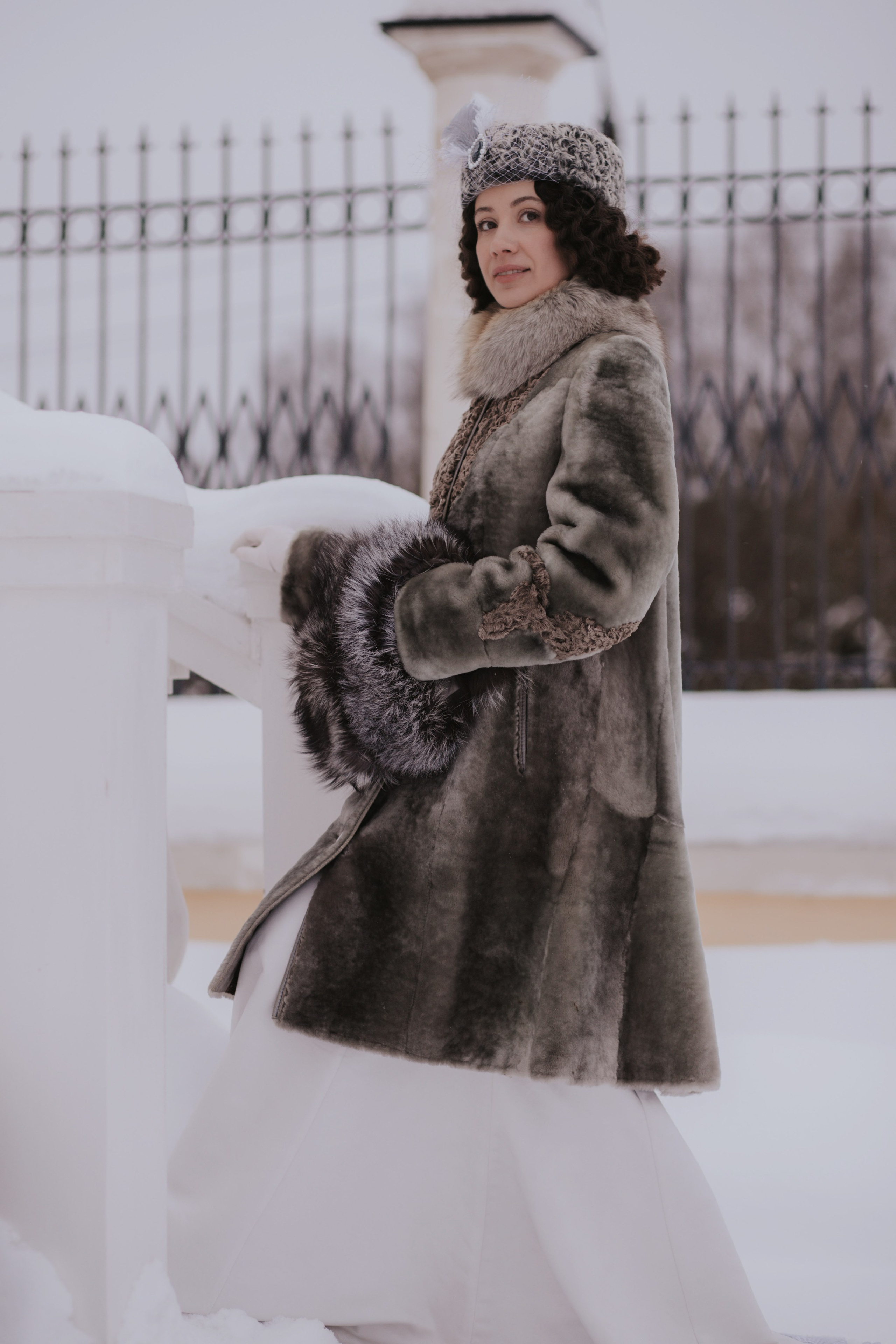 Зима в стиле модерн. Художественная винтажная фотография