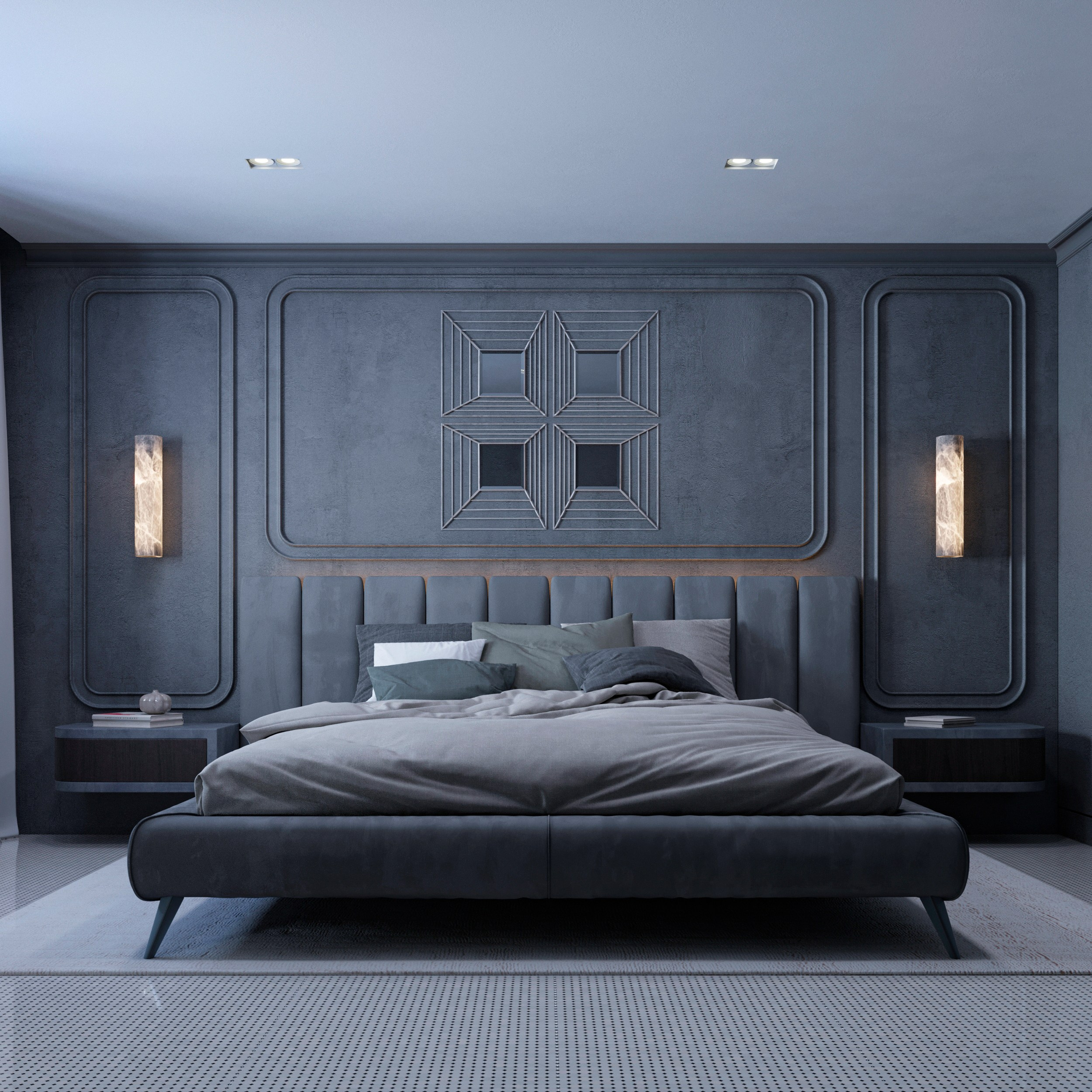 Resting place. 3D visualization of exteriors and interiors