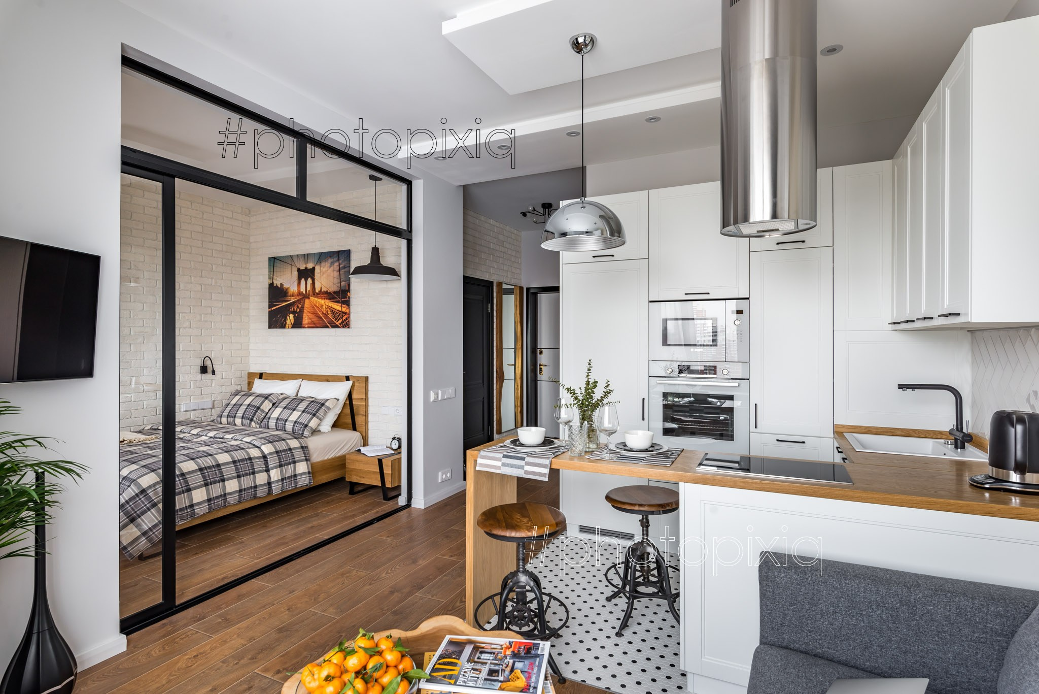 Интерьерная съёмка квартиры в стиле лофт. Интерьерная съёмка и виртуальные туры — Интерьерный фотограф Кузнецов Сергей (photopixiq)