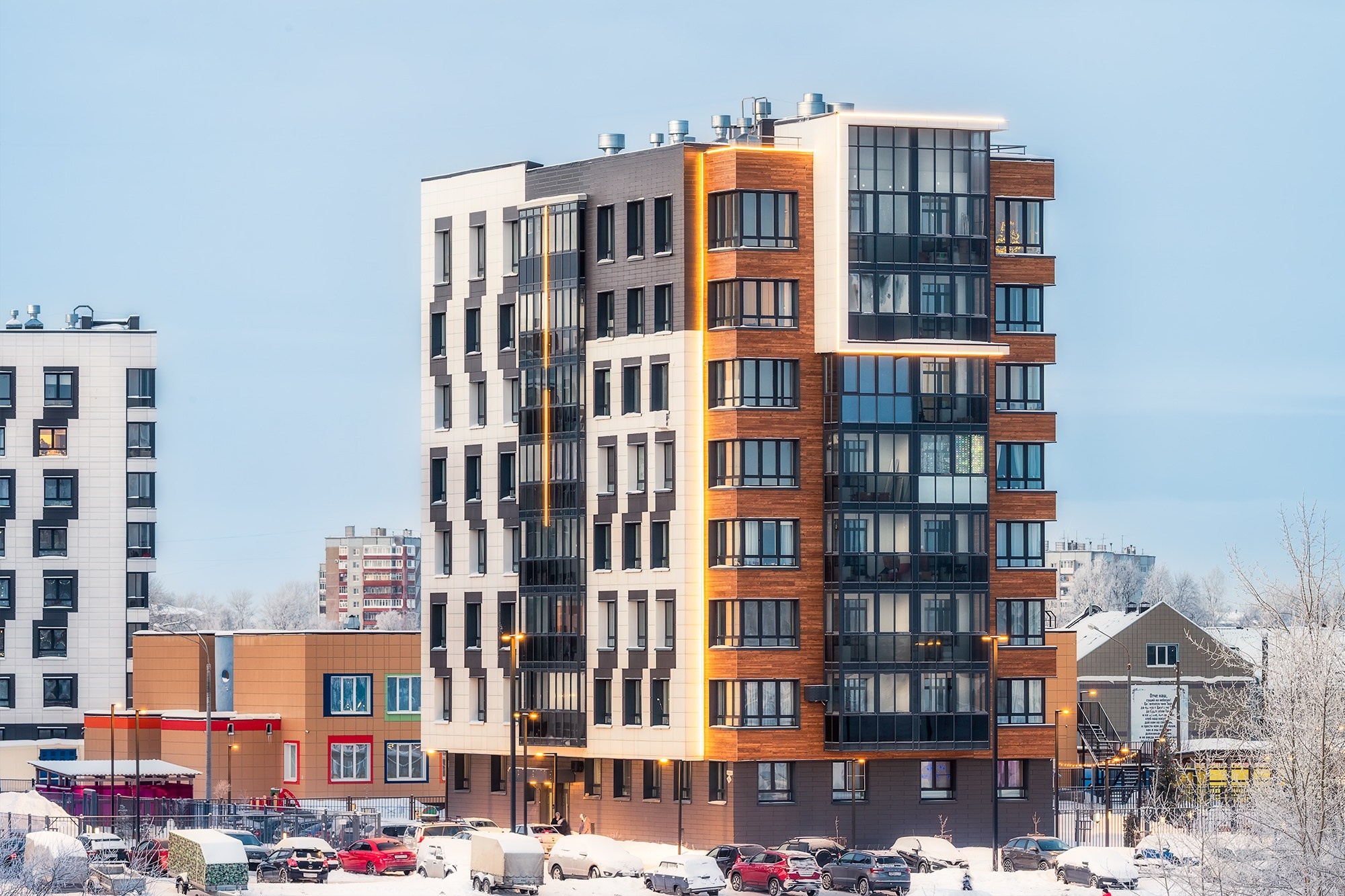 Фотосъемка недвижимости жилой комплекс Аквилон Reka, г. Архангельск, фотограф Александр Ермолин