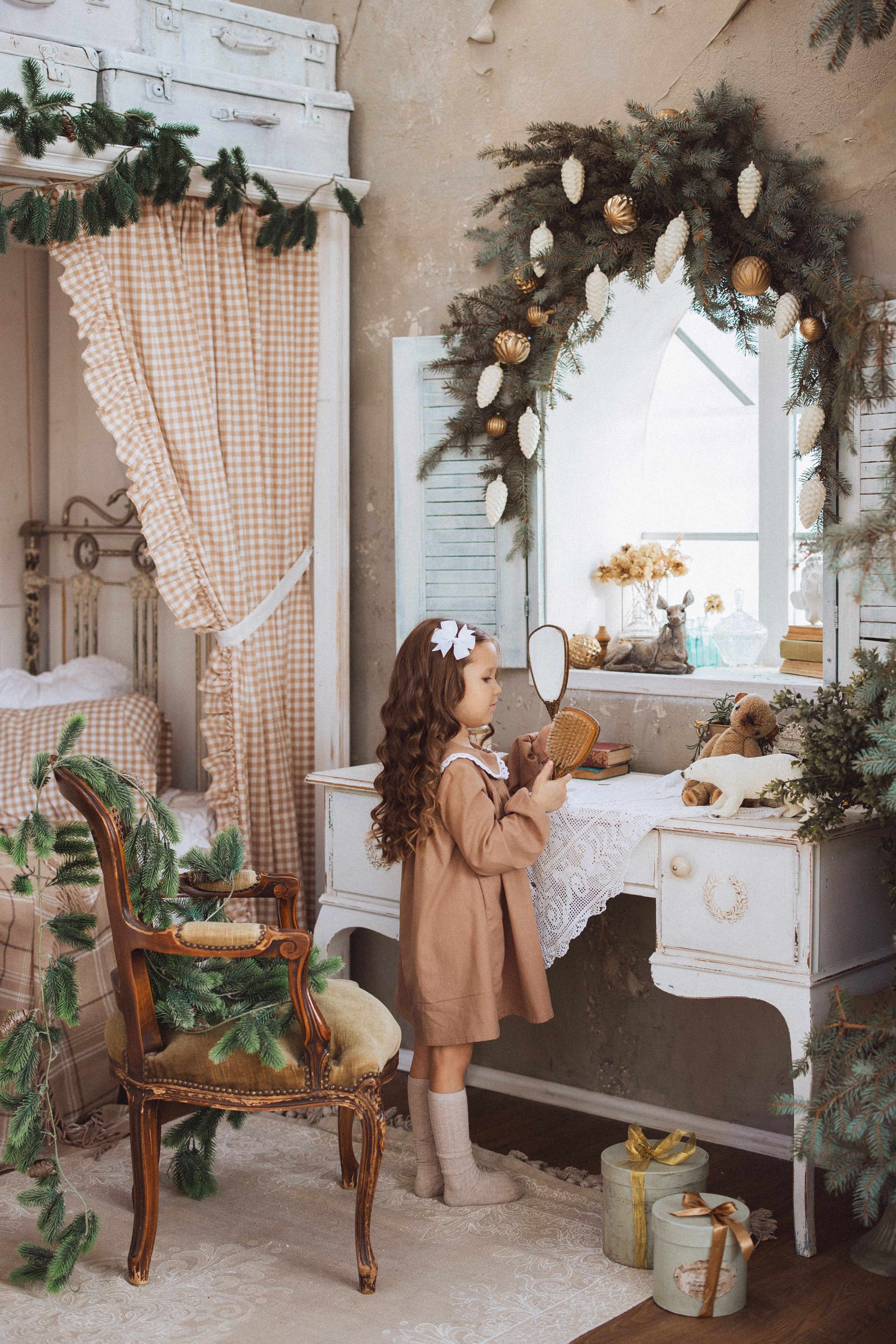 Новогодняя фотосессия в стиле Винтаж. Семейный и детский фотограф в Краснодаре Анна Трашкова