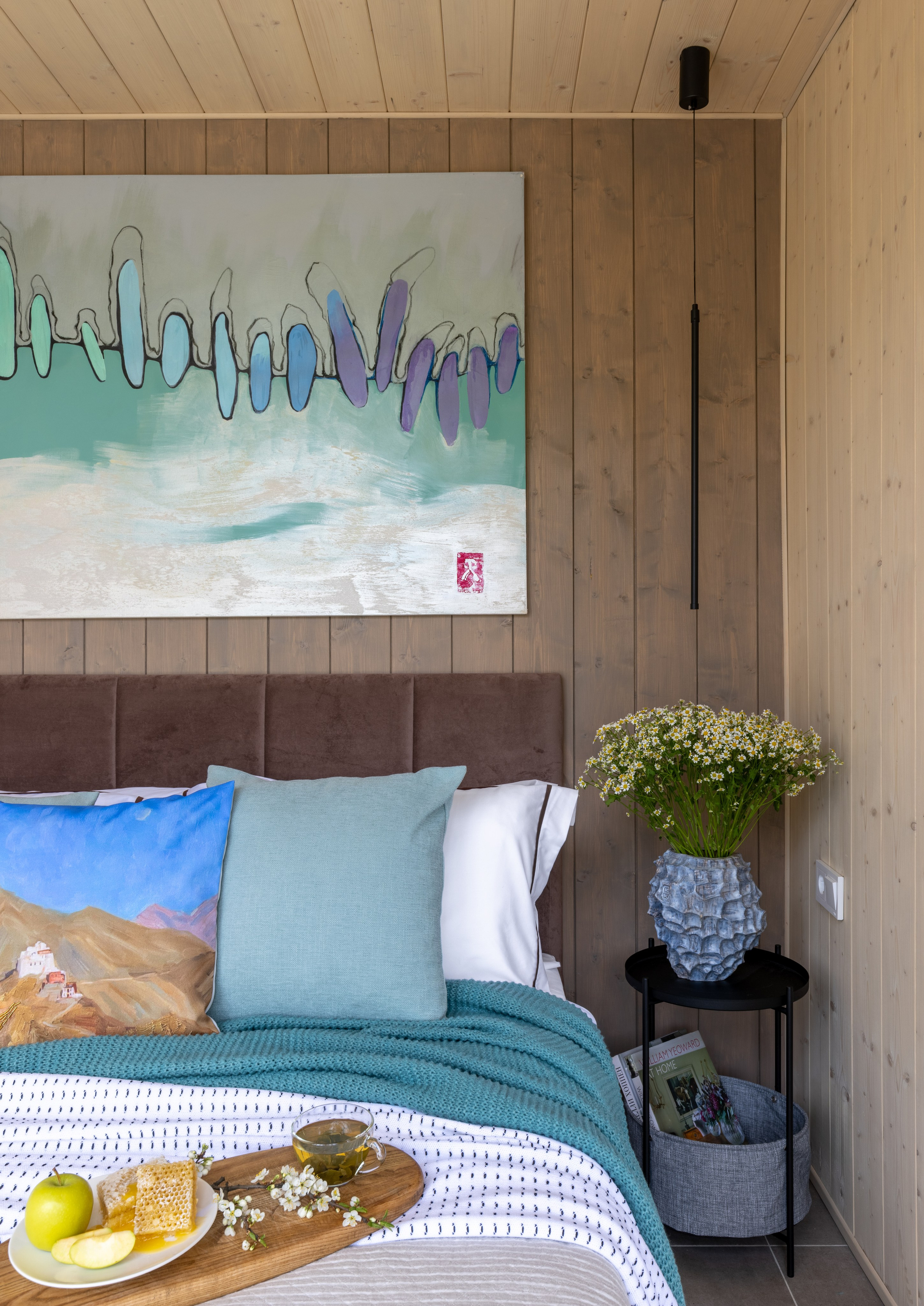 Оформление керамикой модульных домов AS-HOUSE. Авторская керамика в Москве, художник Екатерина Кудряшова