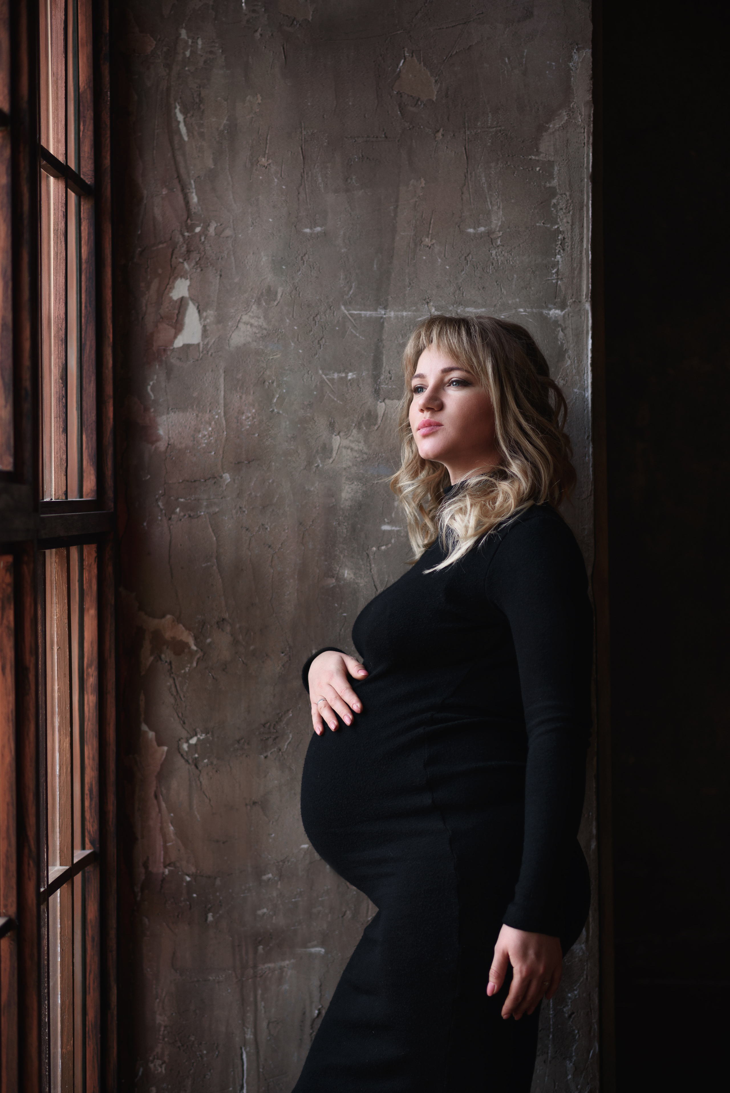 Фотосессия беременности в темной студии. Фотограф в Москве и Люберцах, Валя Шикулина