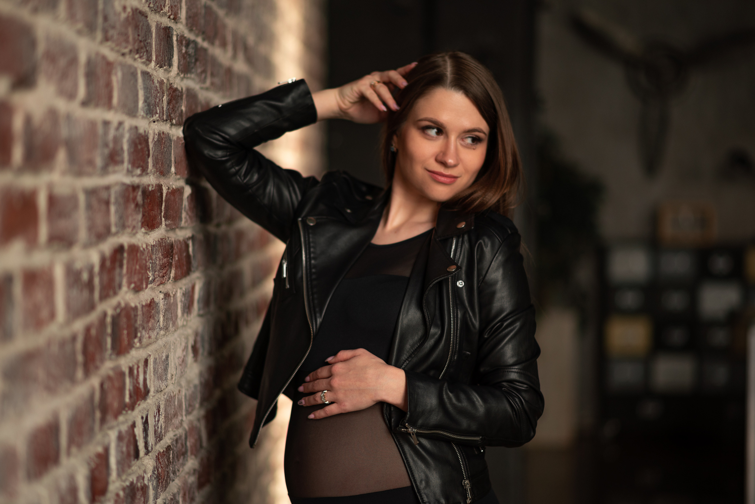 Фотосессия беременности в темной студии. Фотограф в Москве и Люберцах, Валя Шикулина