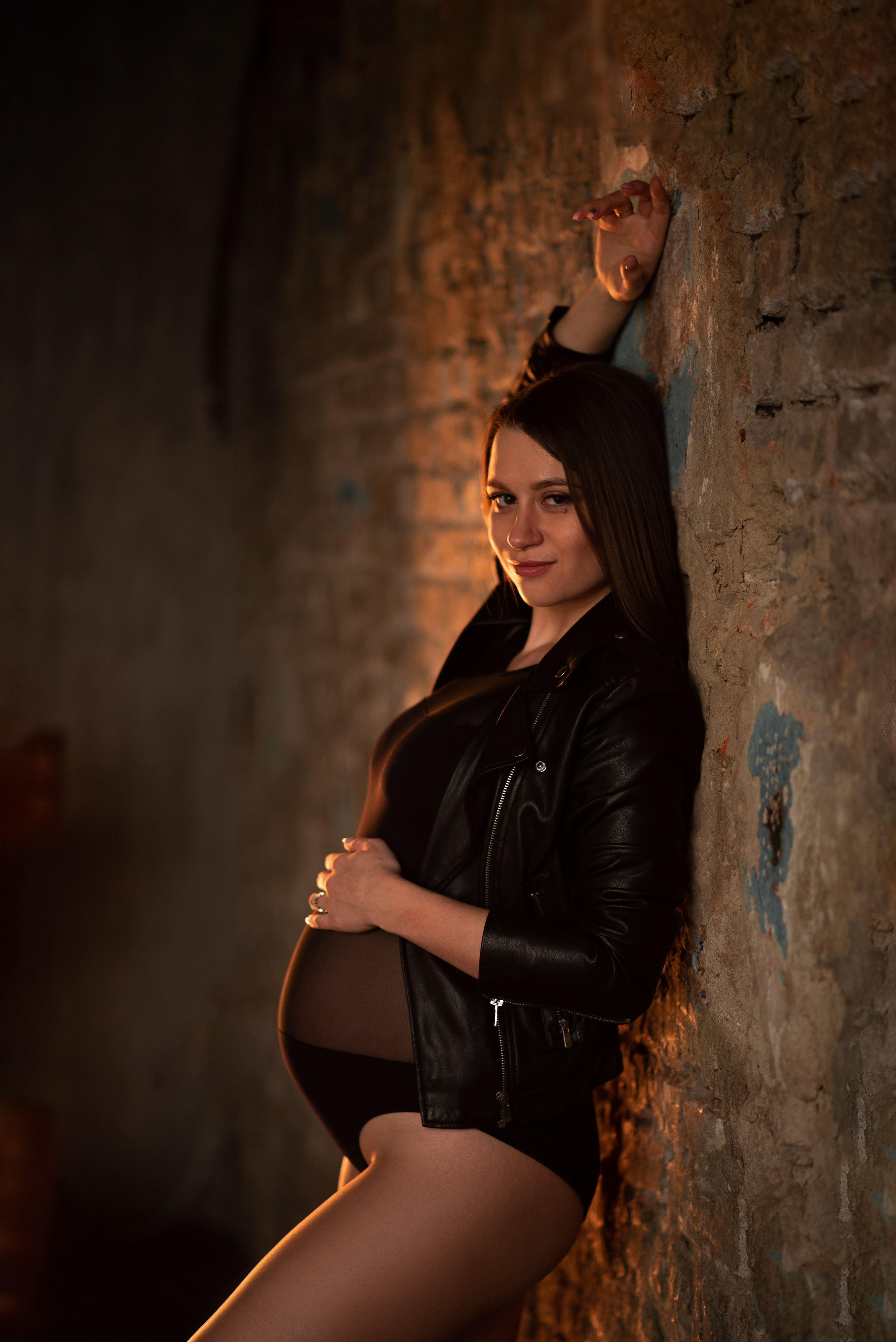 Фотосессия беременности в темной студии. Фотограф в Москве и Люберцах, Валя Шикулина