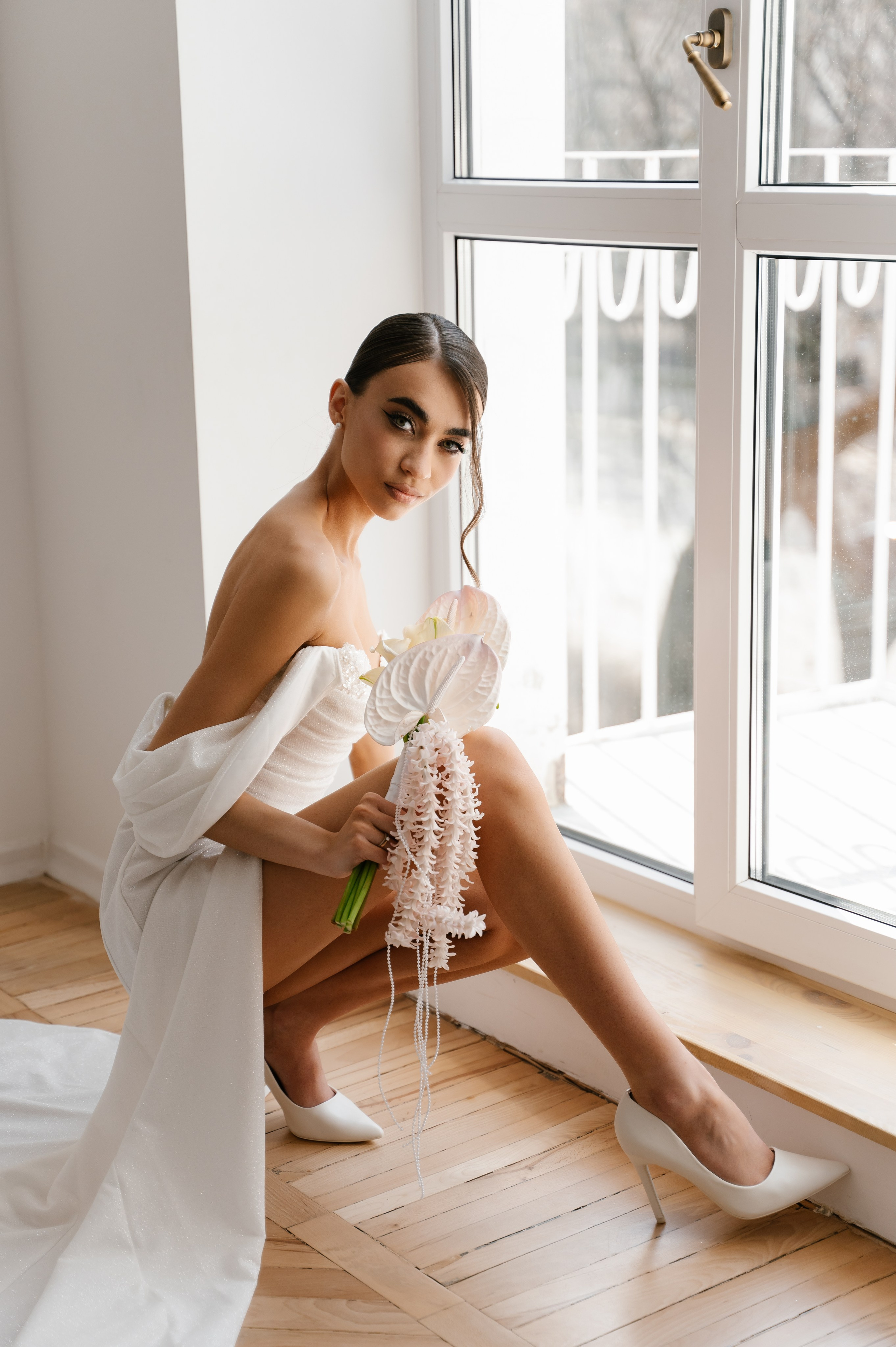 Утро жениха и невесты и съемка в студии. Свадебный и семейный фотограф Пенза Анастасия Артюшкина