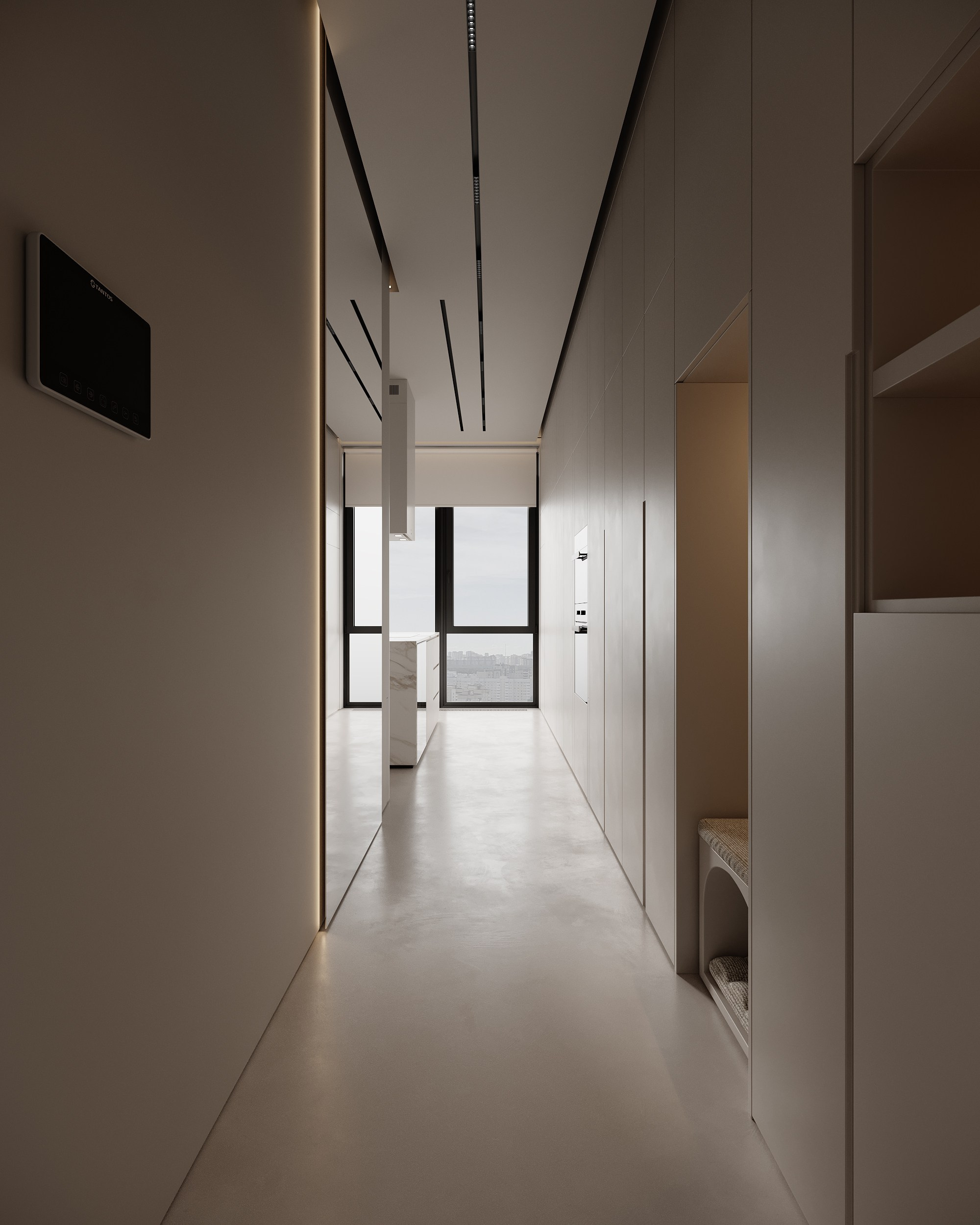 Монохромный интерьер просторной квартиры в Москве. Дизайн интерьера Санкт-Петербург | Москва | Калининград