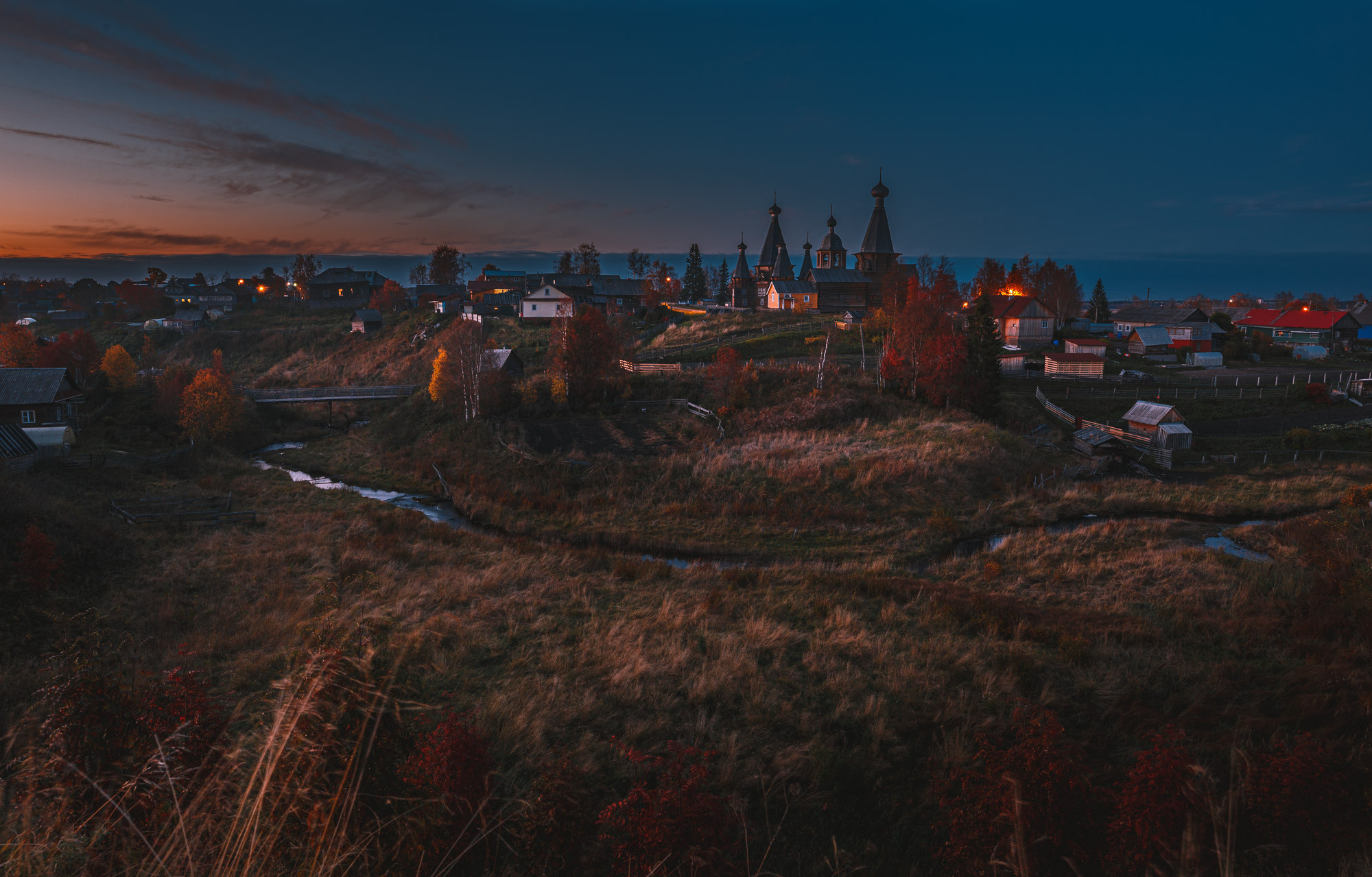 Ночь в поморском селе Ненокса. 