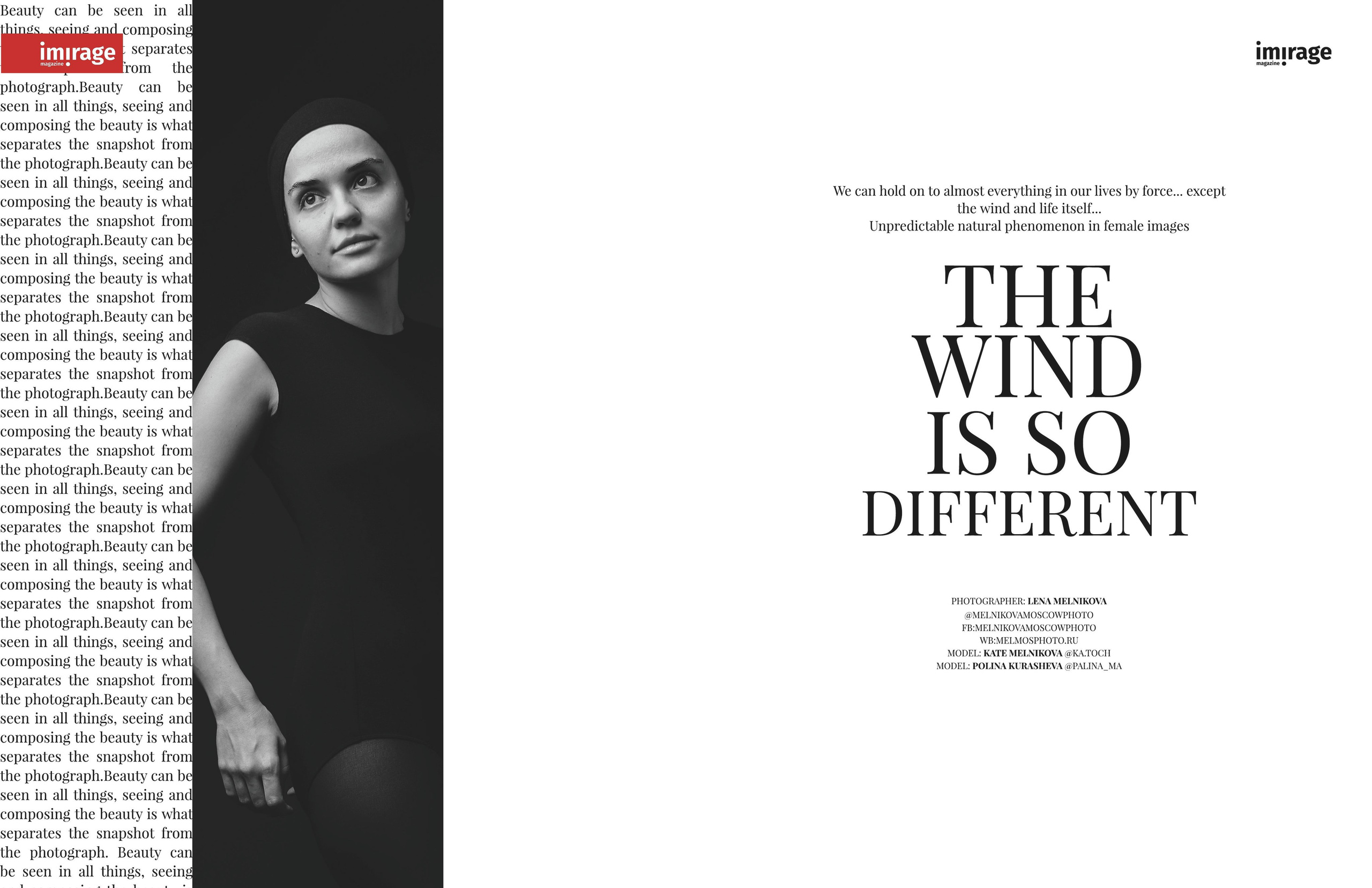 IMIRAGE. Reportage, architectural, fine art photographer Lena Melnikova in Moscow