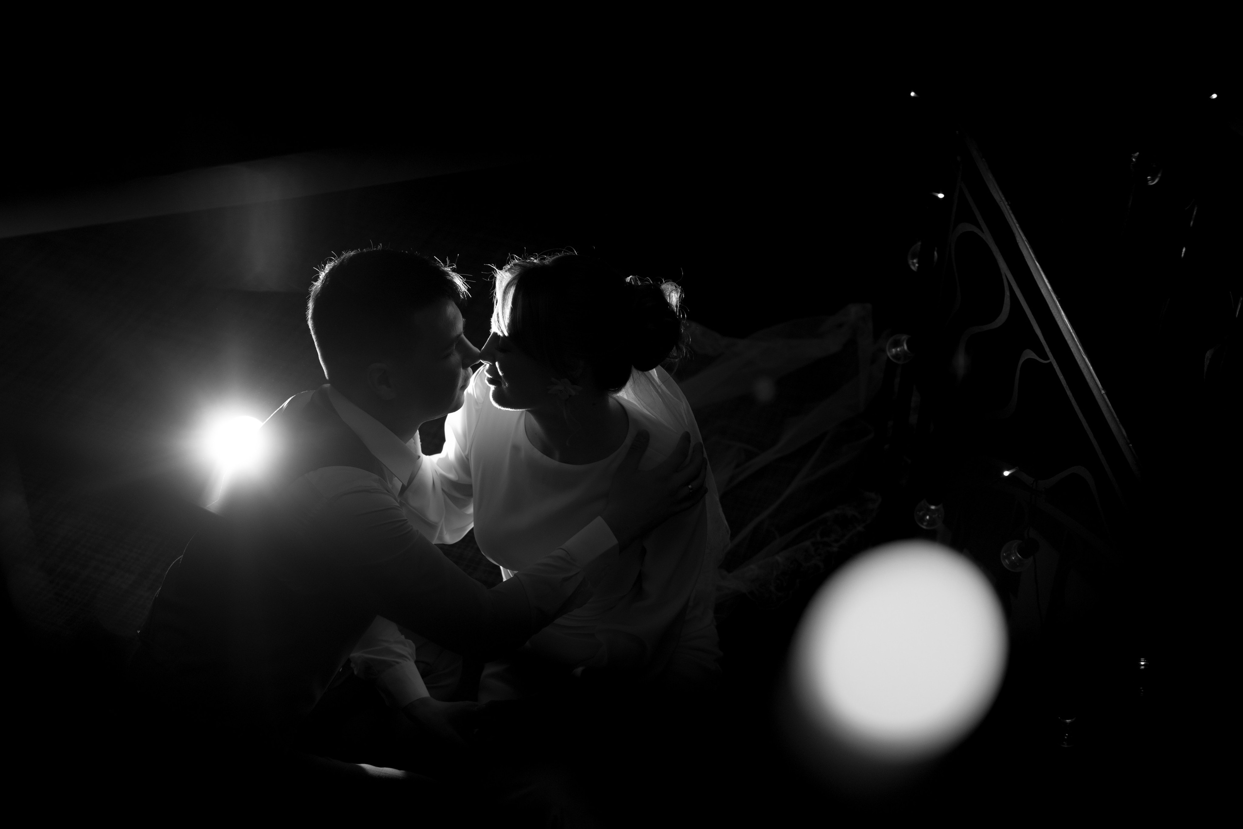 Романтическая фотосъемка на свадьбе, ночная съемка красноярск