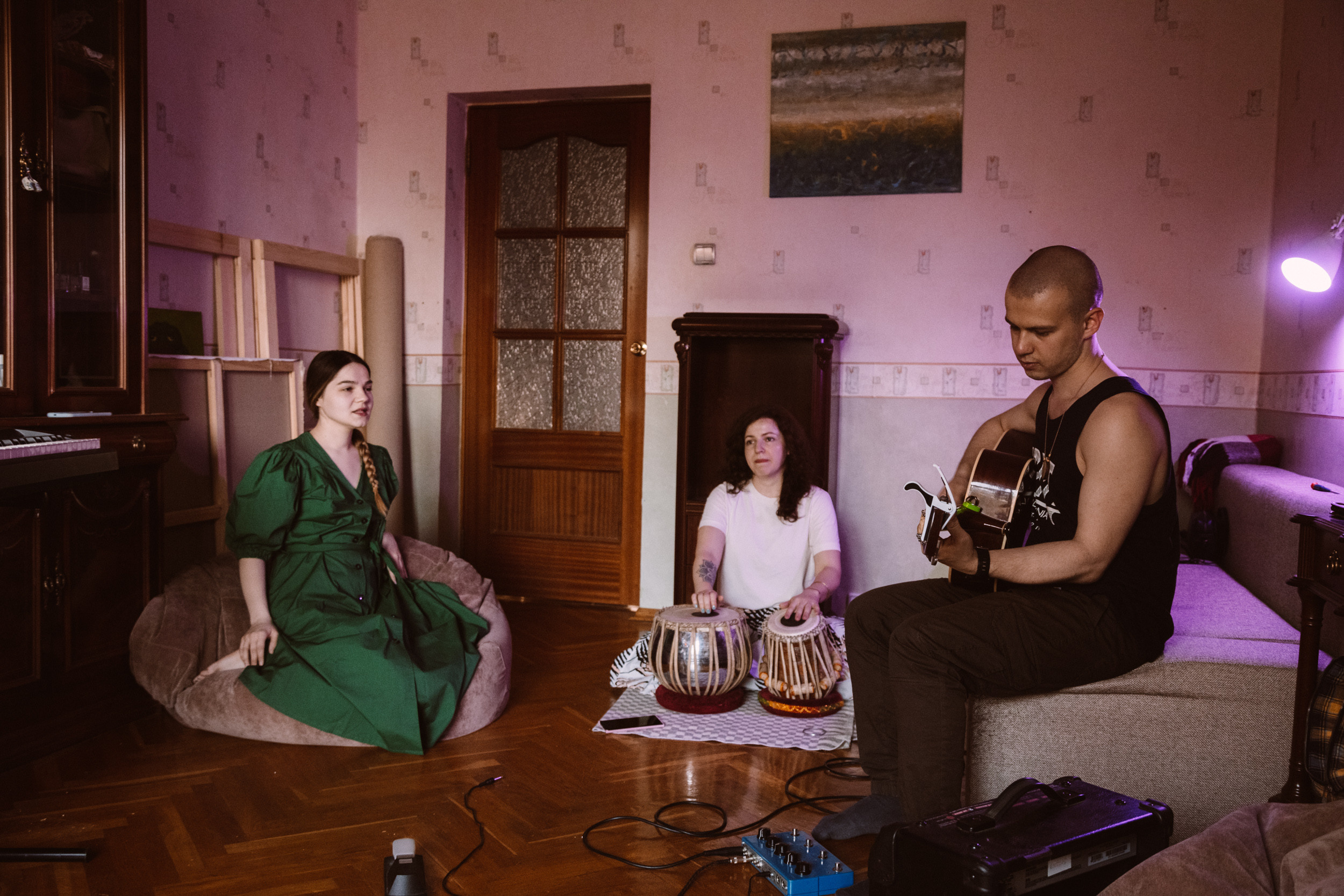 Flowers Flow / домашняя репетиция группы. Фотограф в Москве и Санкт-Петербурге Саша Кар