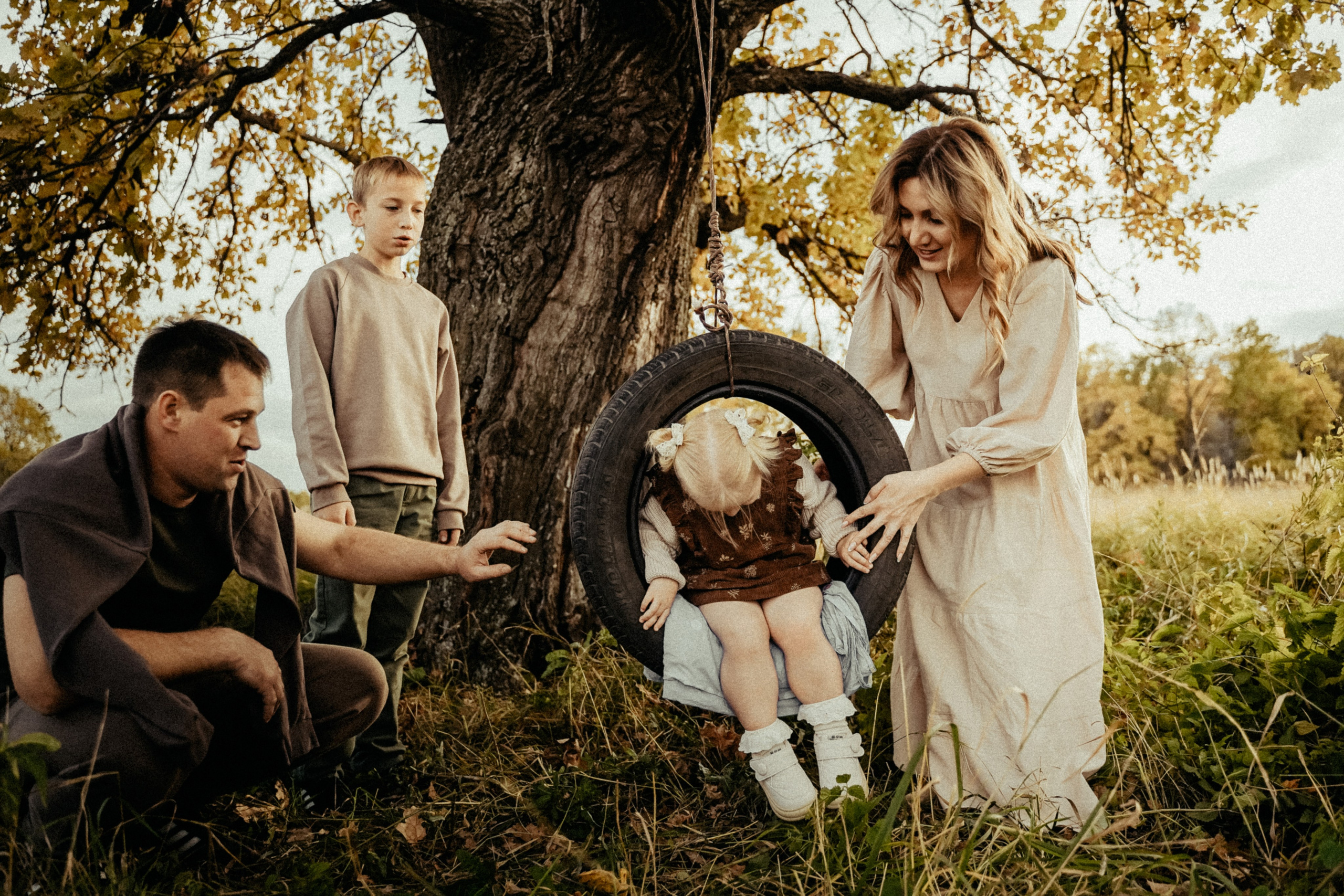 Семья на природе