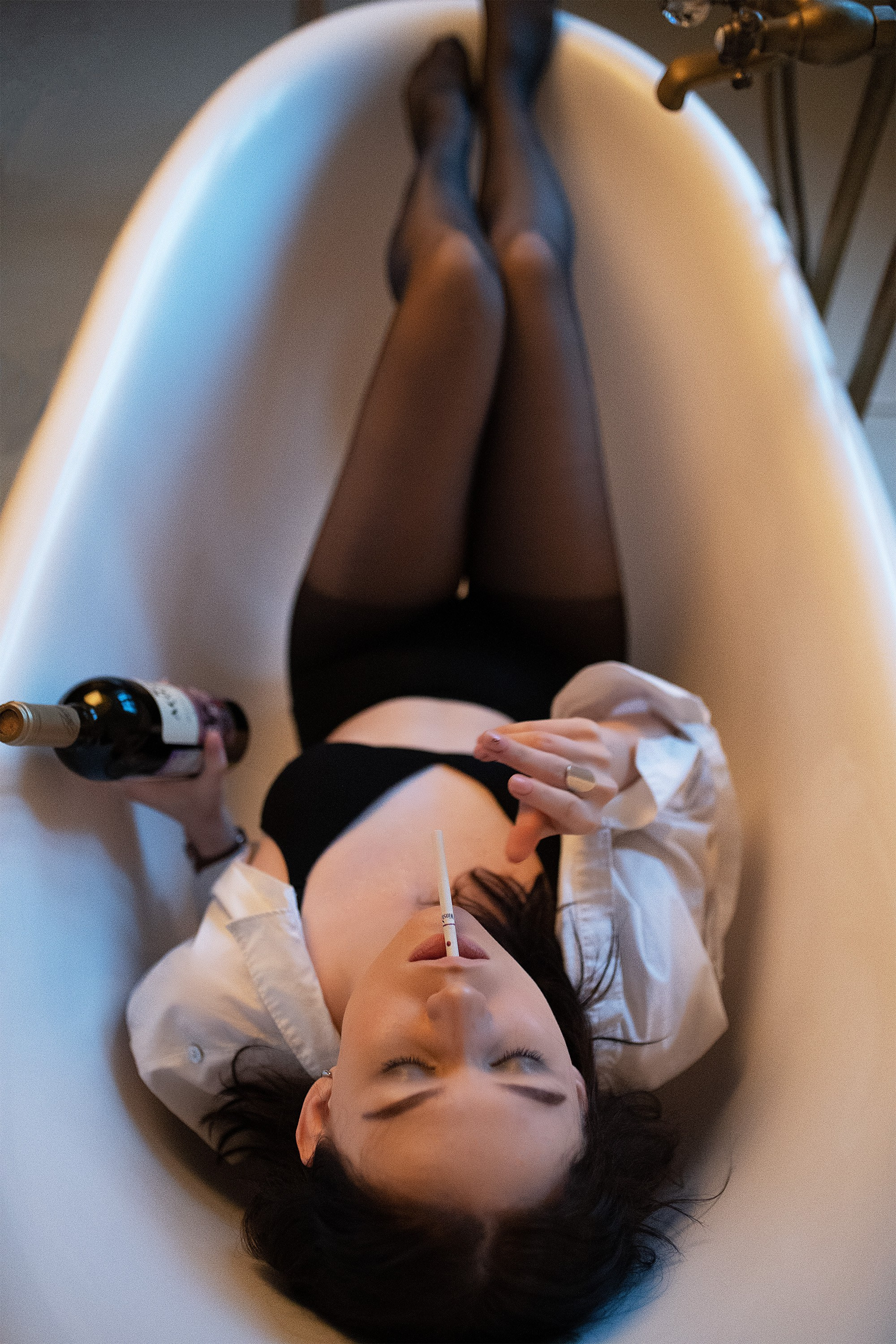 Полина Осенова. Черное. Портретный фотограф в Санкт-Петербурге Александр Быстрицкий