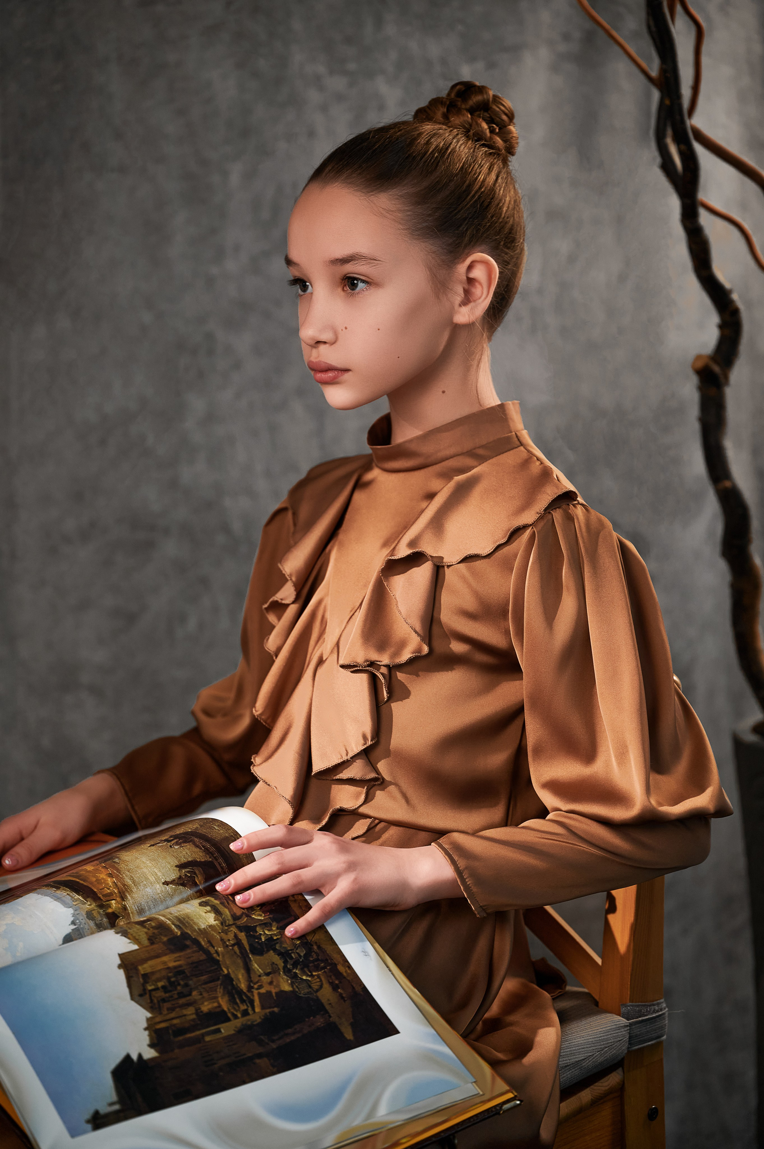 Девушка в фотостудии