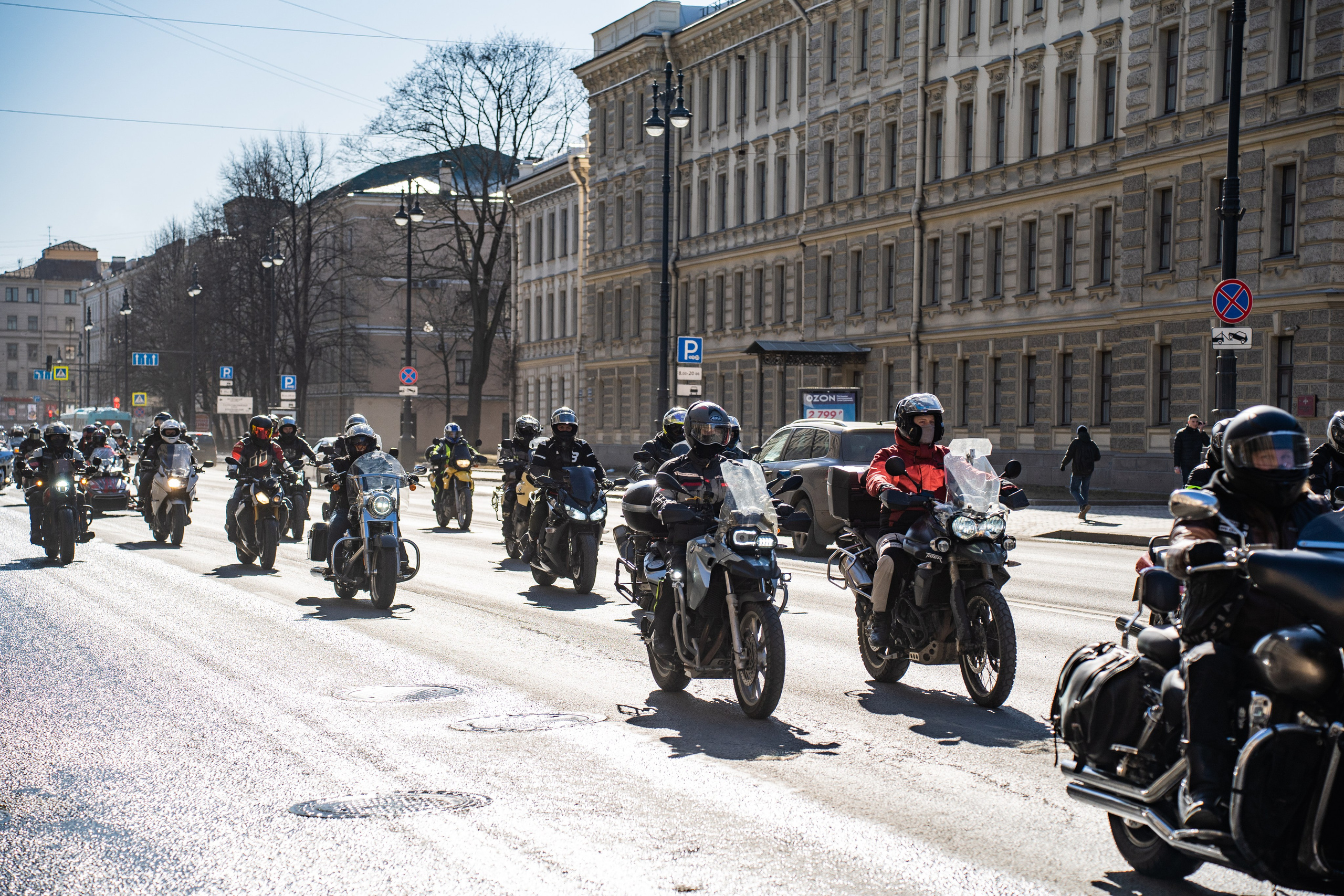 Весенний прохват мотоклуба Normans Riders MC. Концертный и репортажный фотограф в Санкт-Петербурге Слава Пахомов
