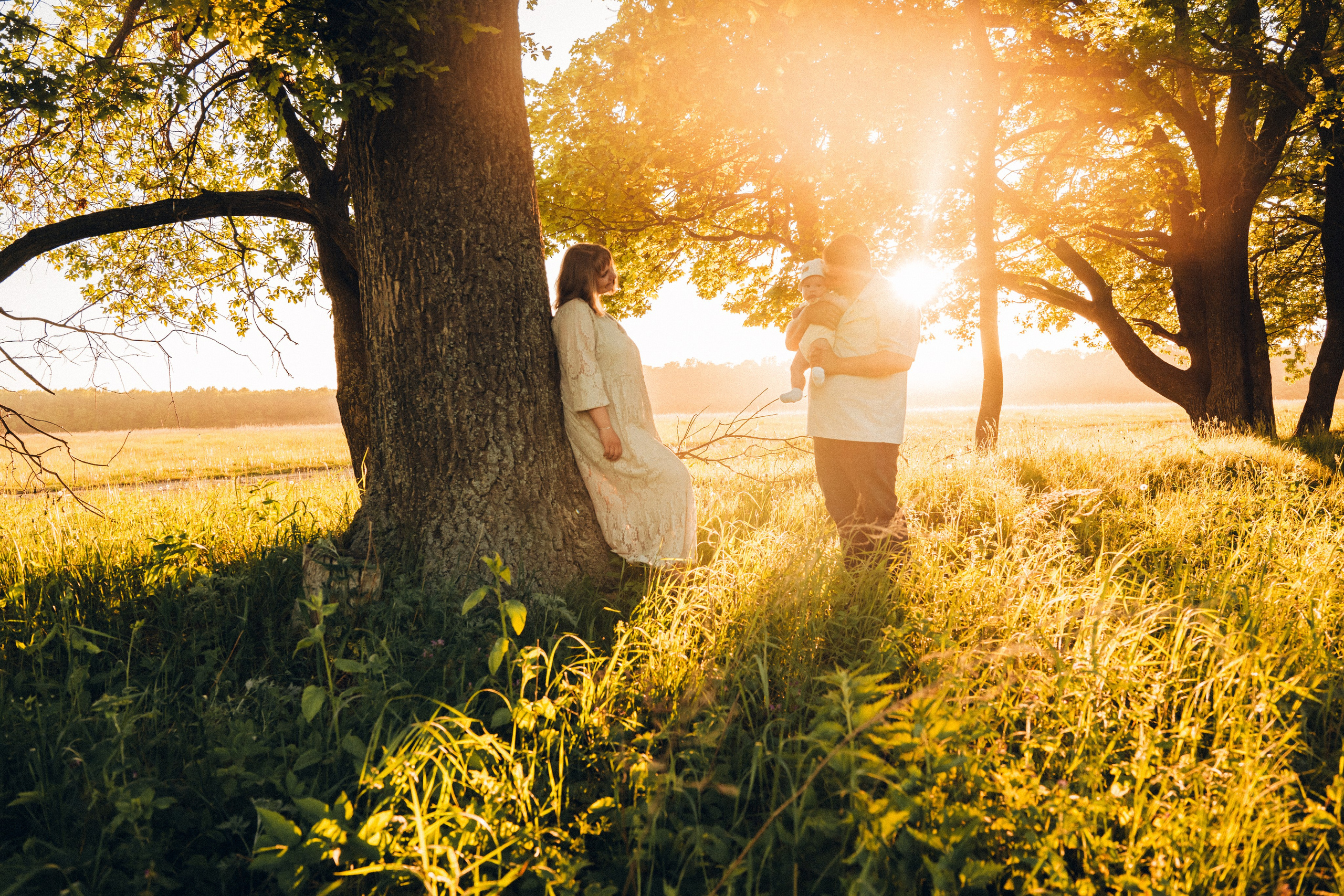 Семейная съемка на закате
