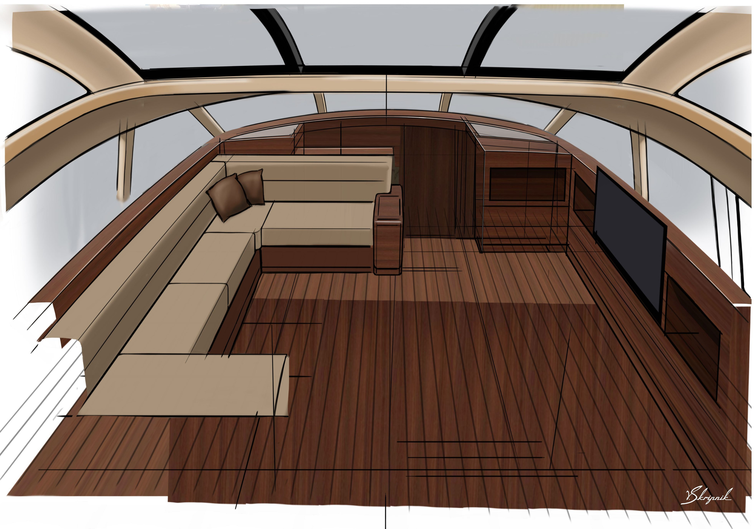 Индивидуальный дизайн парусной яхты Oyster 625. Design Yachts and Cars