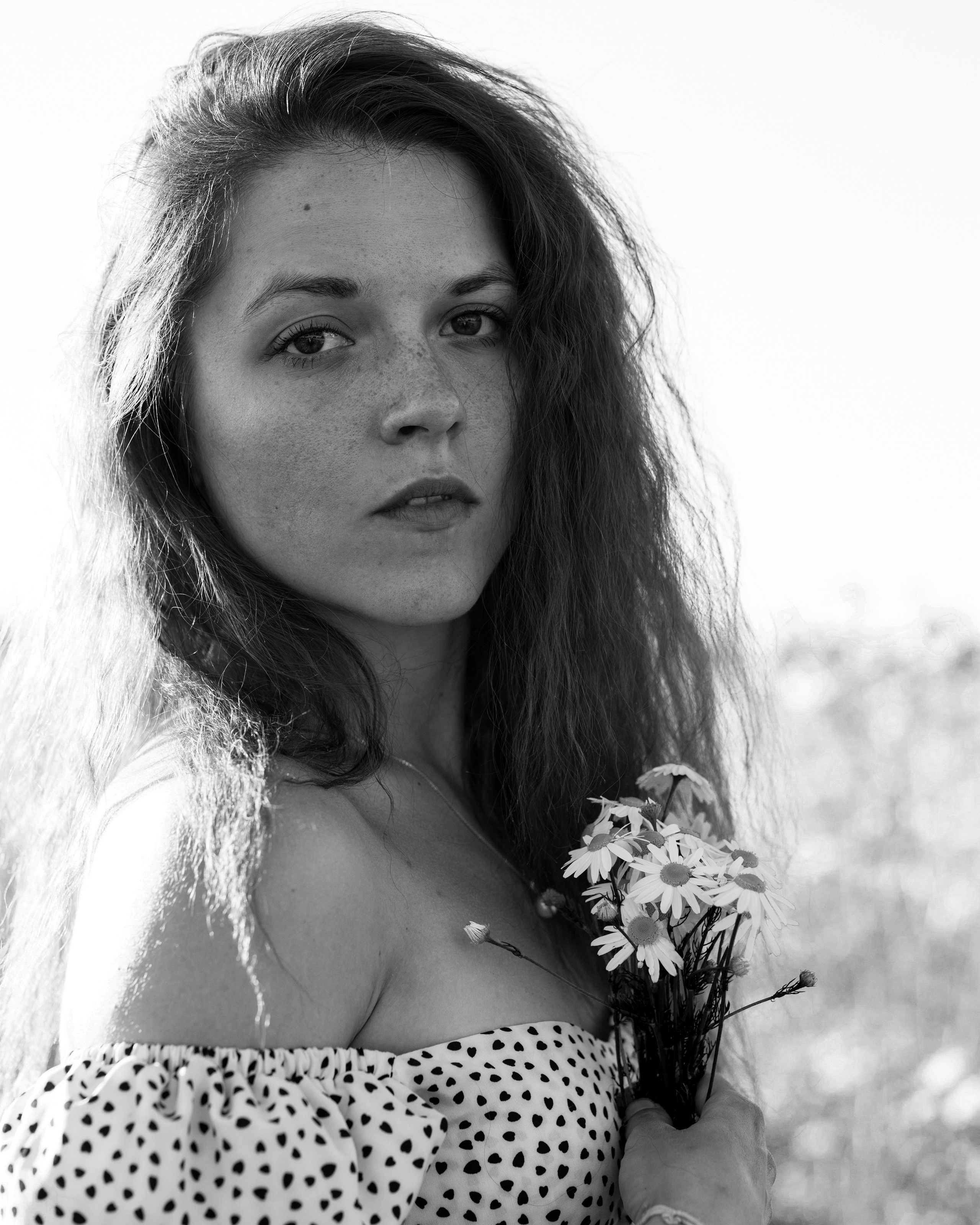 ЧБ ромашки. Портретный фотограф Екатерина Лысенко, Москва