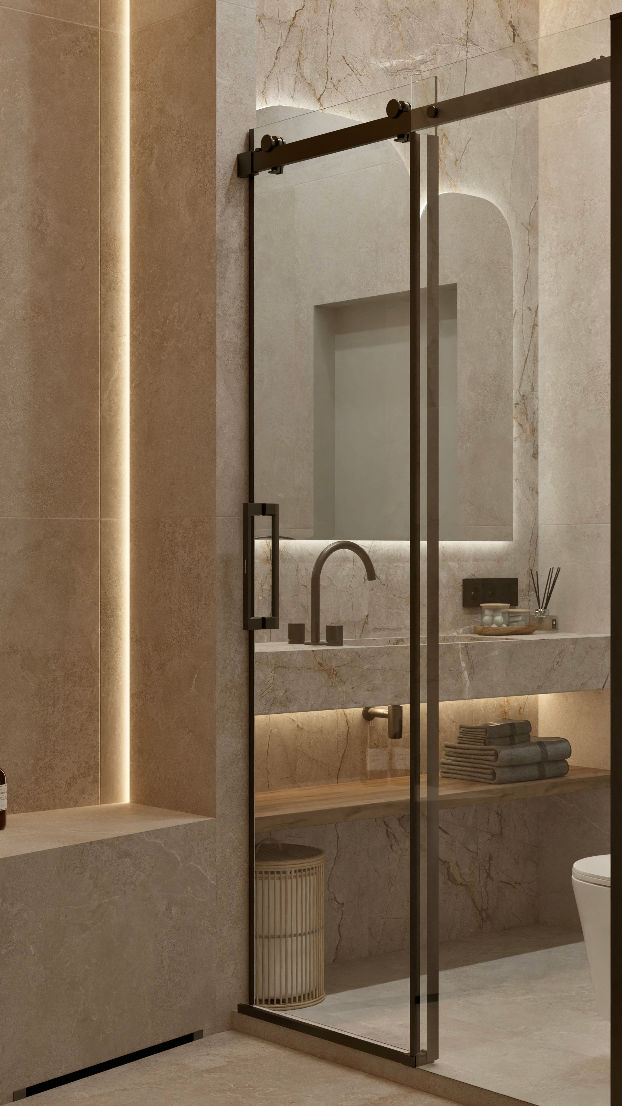 Гостевой санузел в частном доме. DMDesign — студия дизайна интерьеров