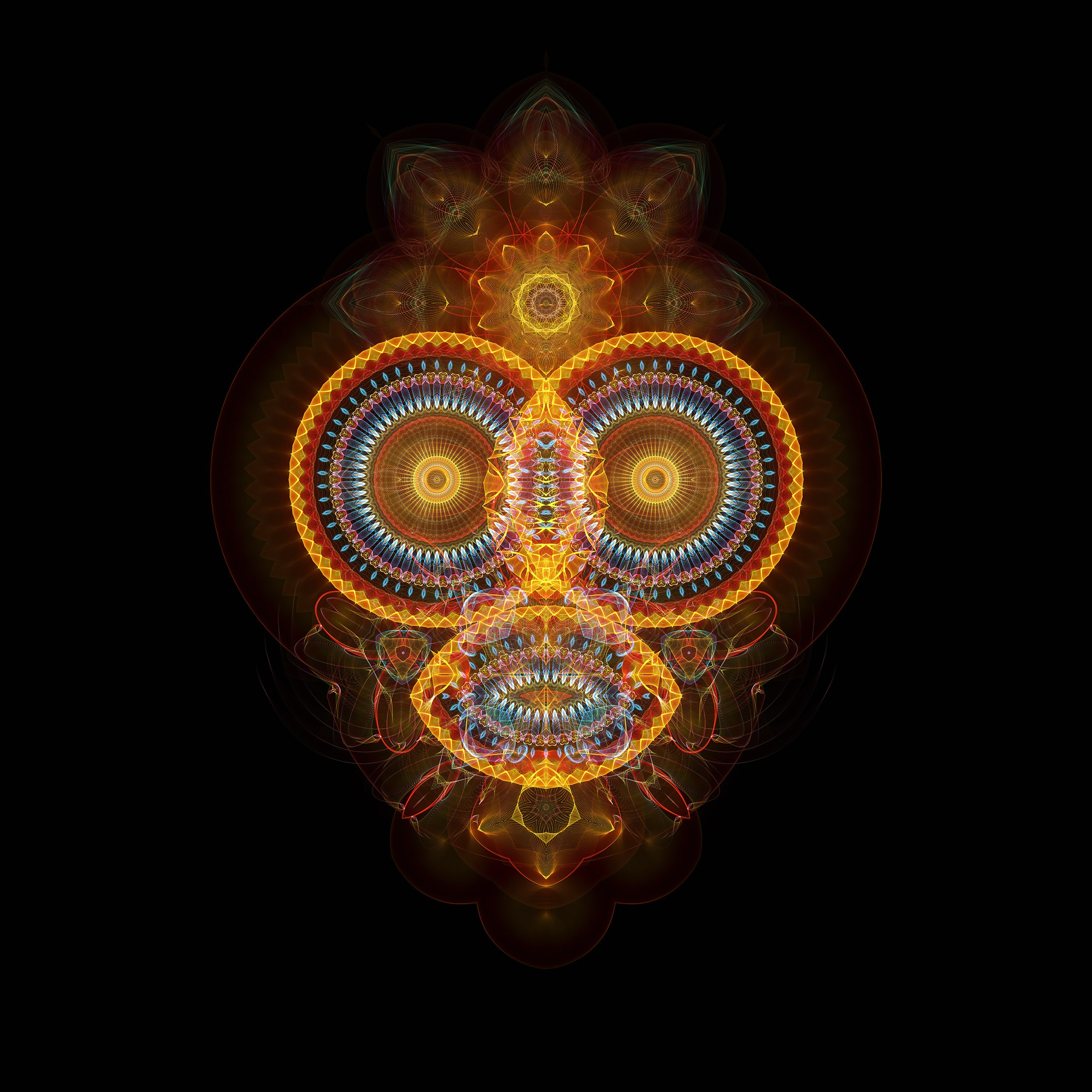 Кукулькан, из сери маски богов 2022, Digital Art, пластификация