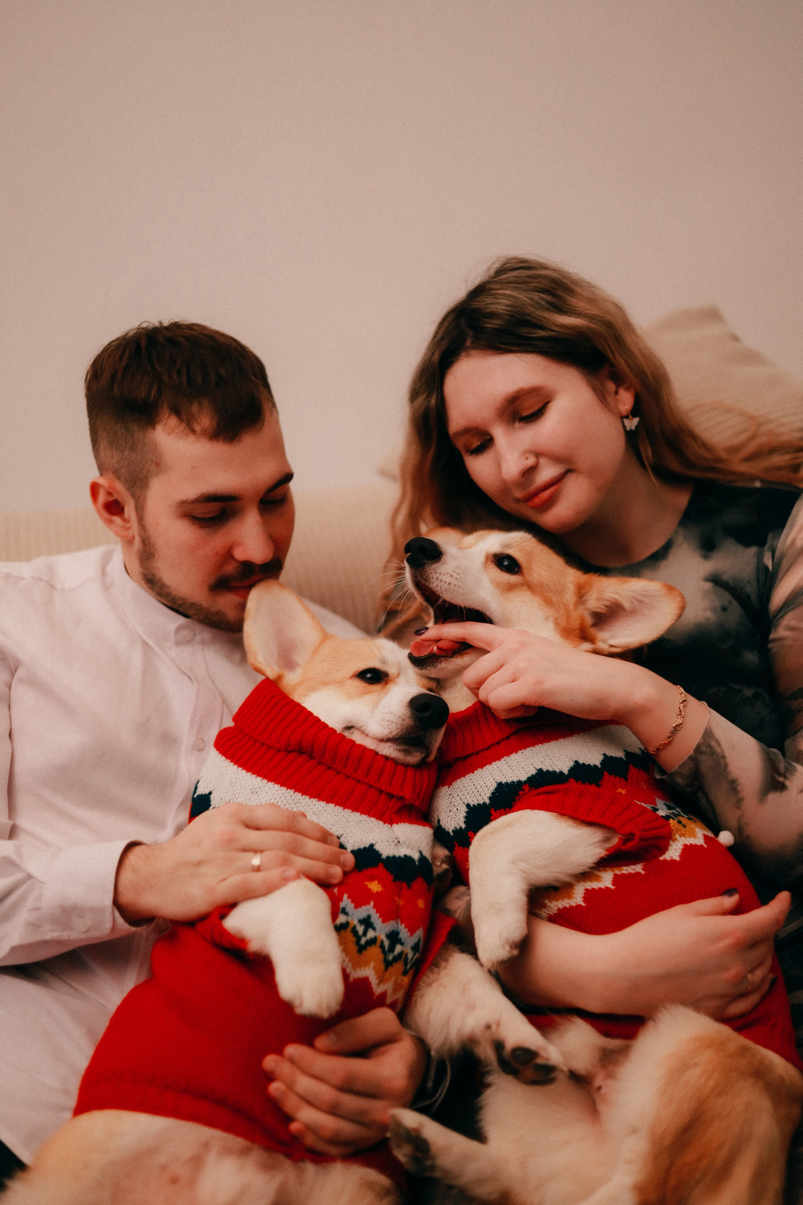 Оля, Антон и сыновья. Фотограф София Комкина