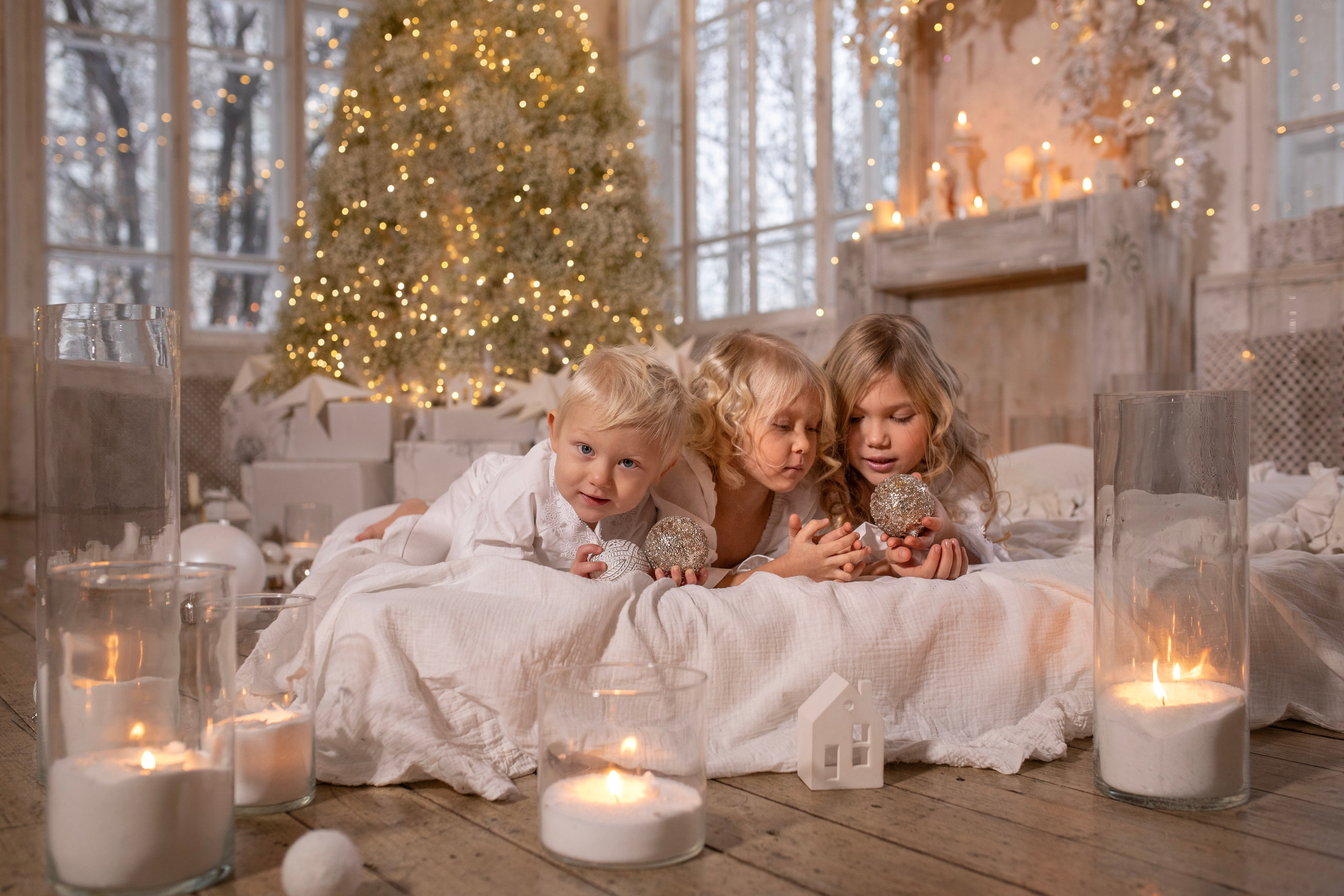 Новогодняя фотосессия Анны с детьми. Арт- фотограф Москва