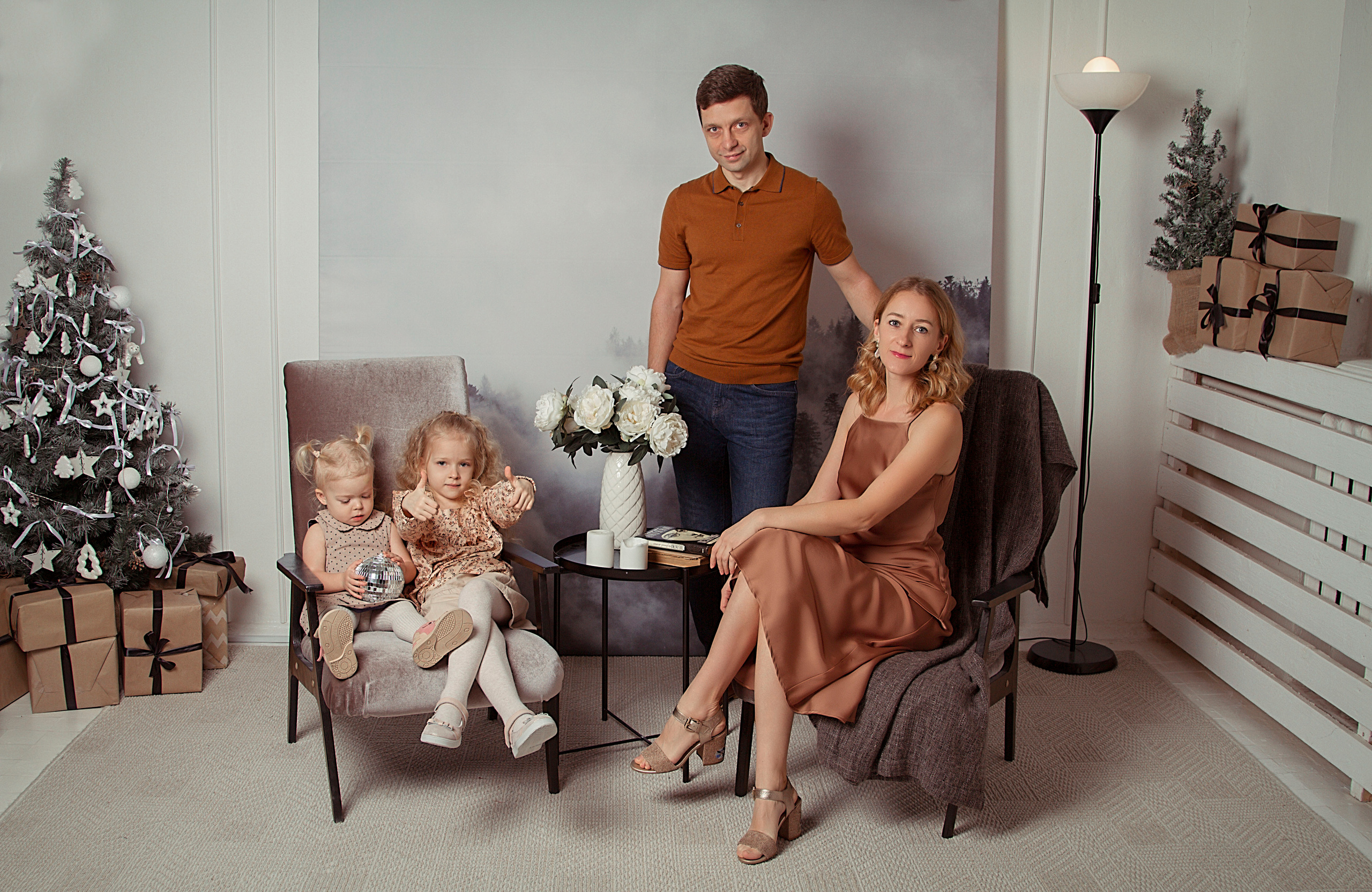 Новый Год (Ксения, Артем, Вера и Лида). Фотограф Ольга Бобб Нижний Новгород