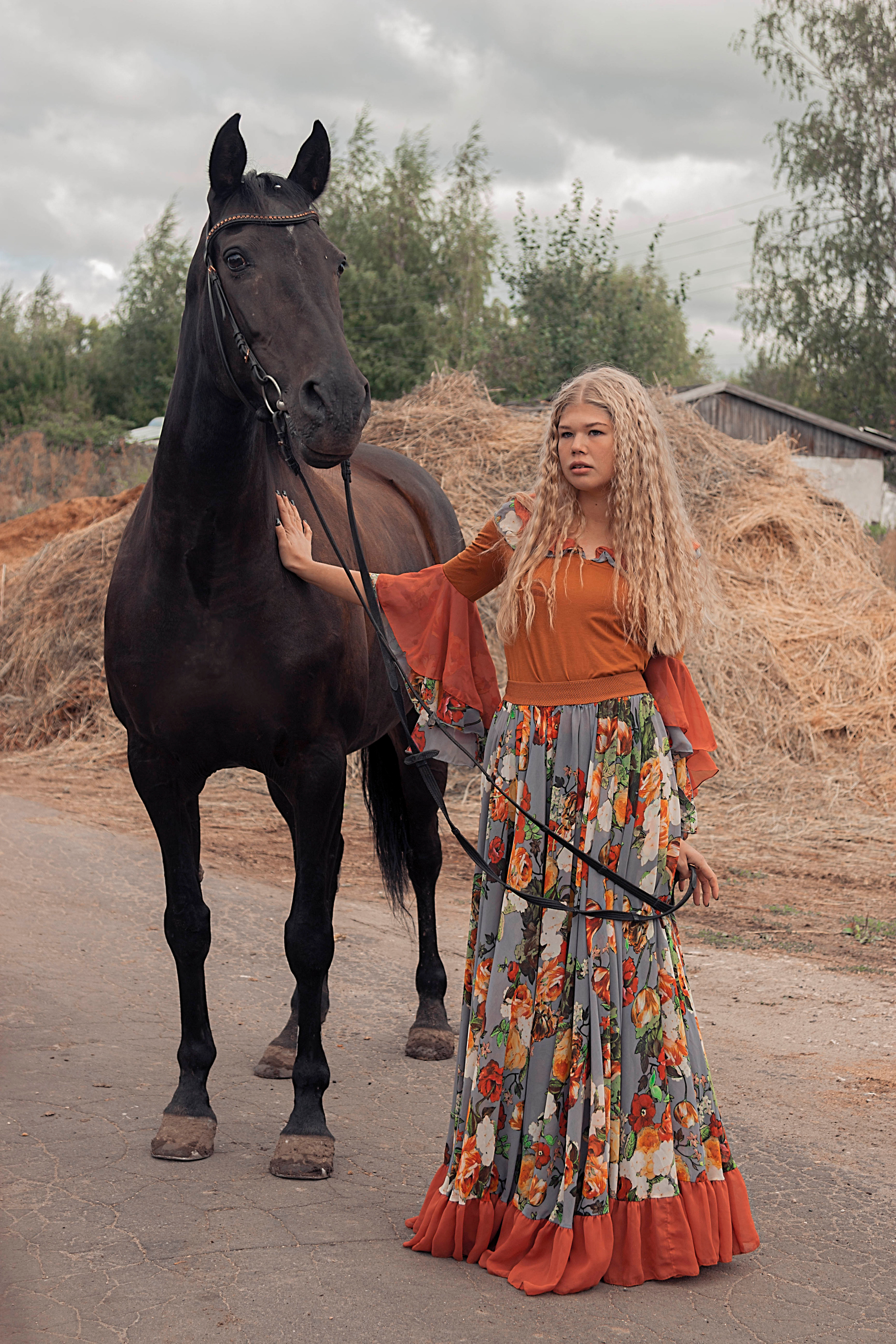 Оля и ее лошадь Зара. Фотограф Ольга Бобб Нижний Новгород