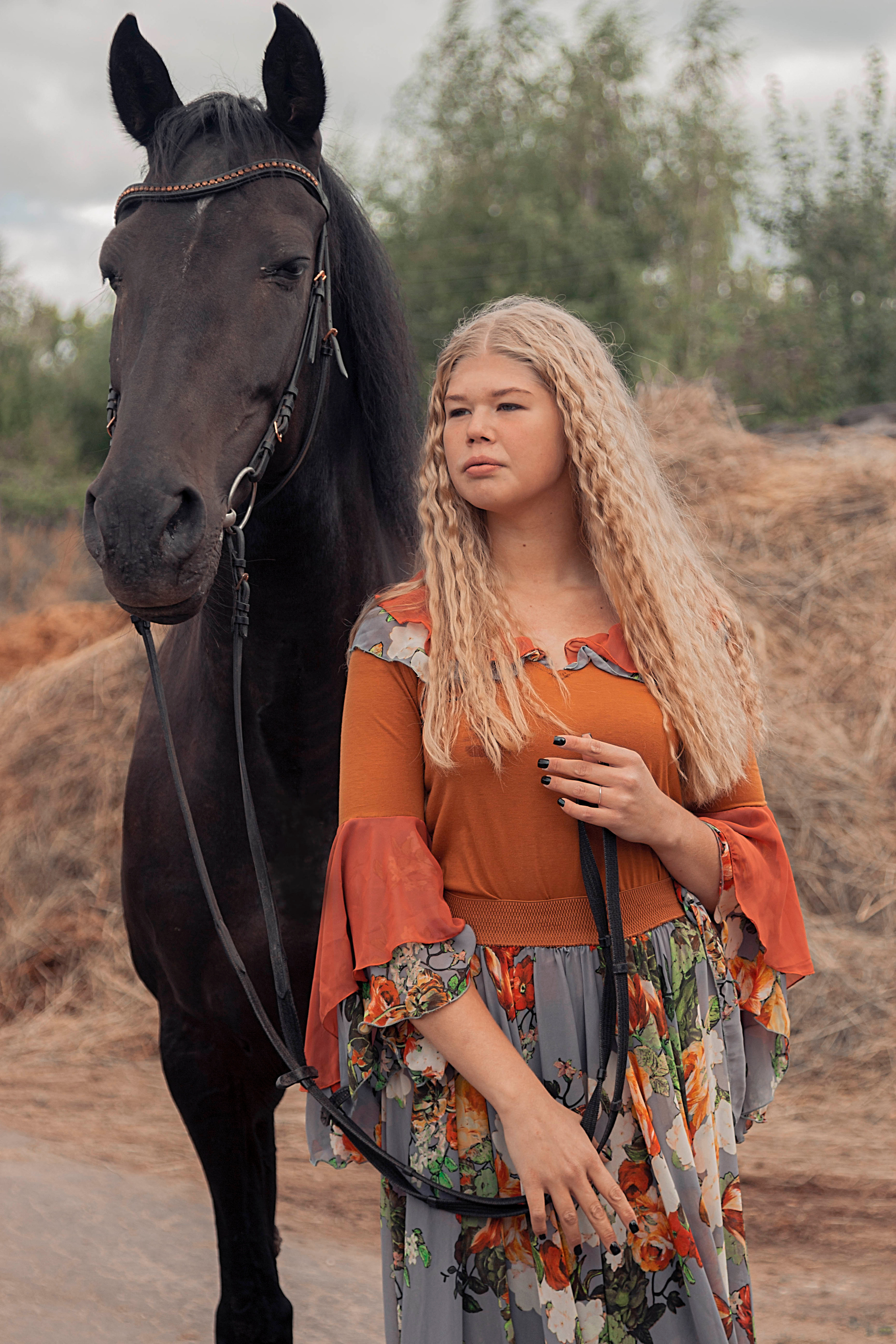 Оля и ее лошадь Зара. Фотограф Ольга Бобб Нижний Новгород