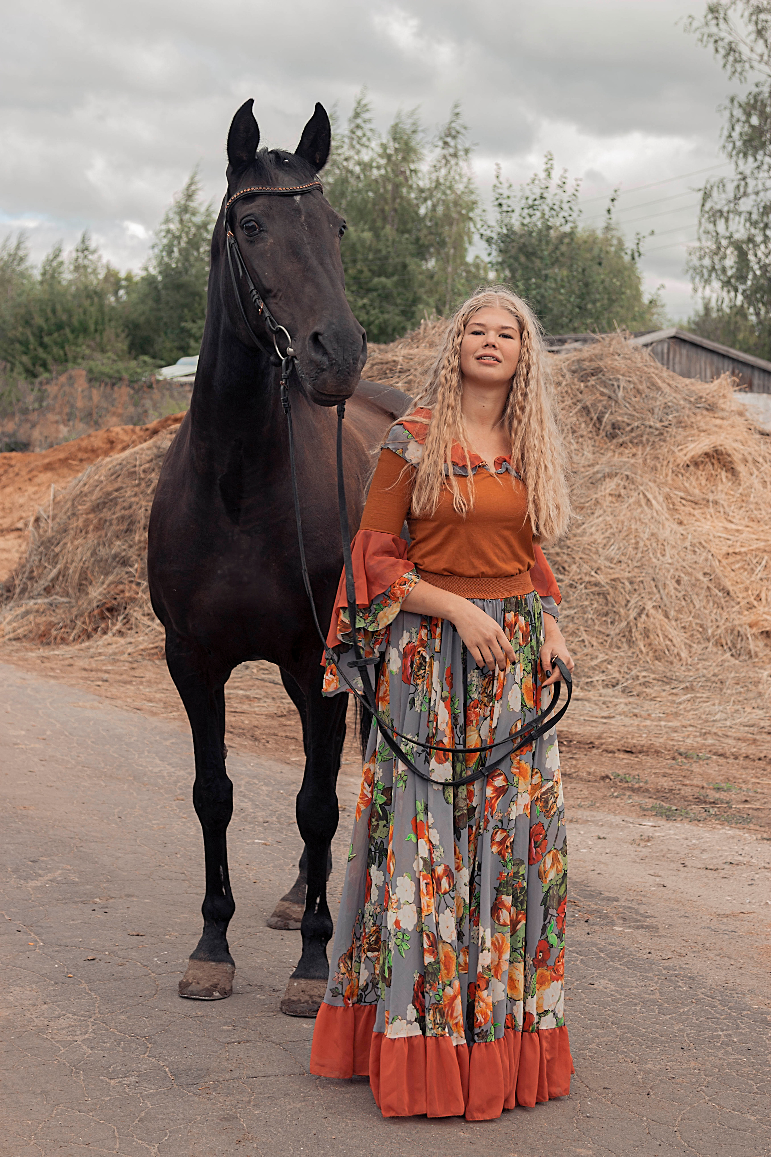 Оля и ее лошадь Зара. Фотограф Ольга Бобб Нижний Новгород