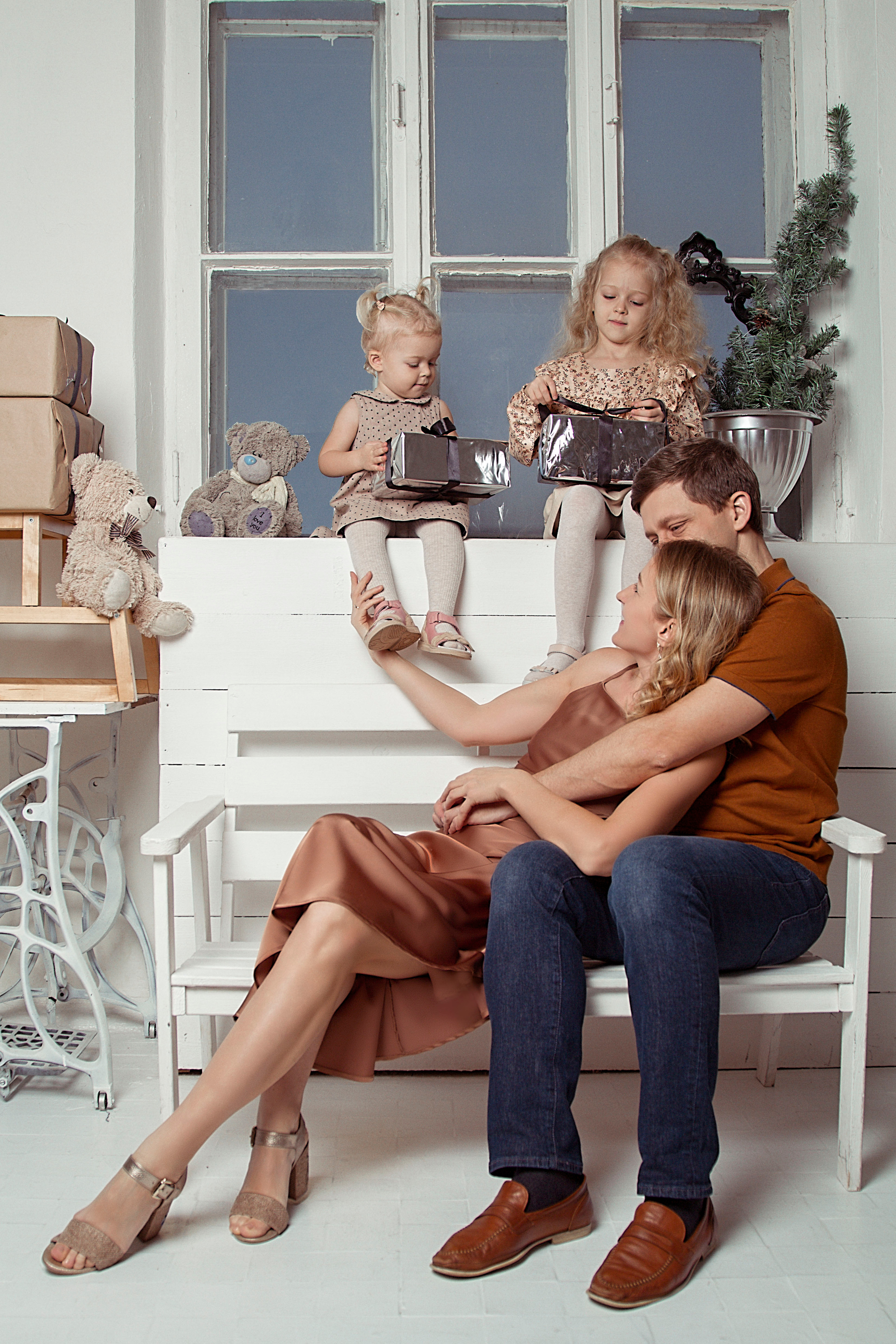 Новый Год (Ксения, Артем, Вера и Лида). Фотограф Ольга Бобб Нижний Новгород