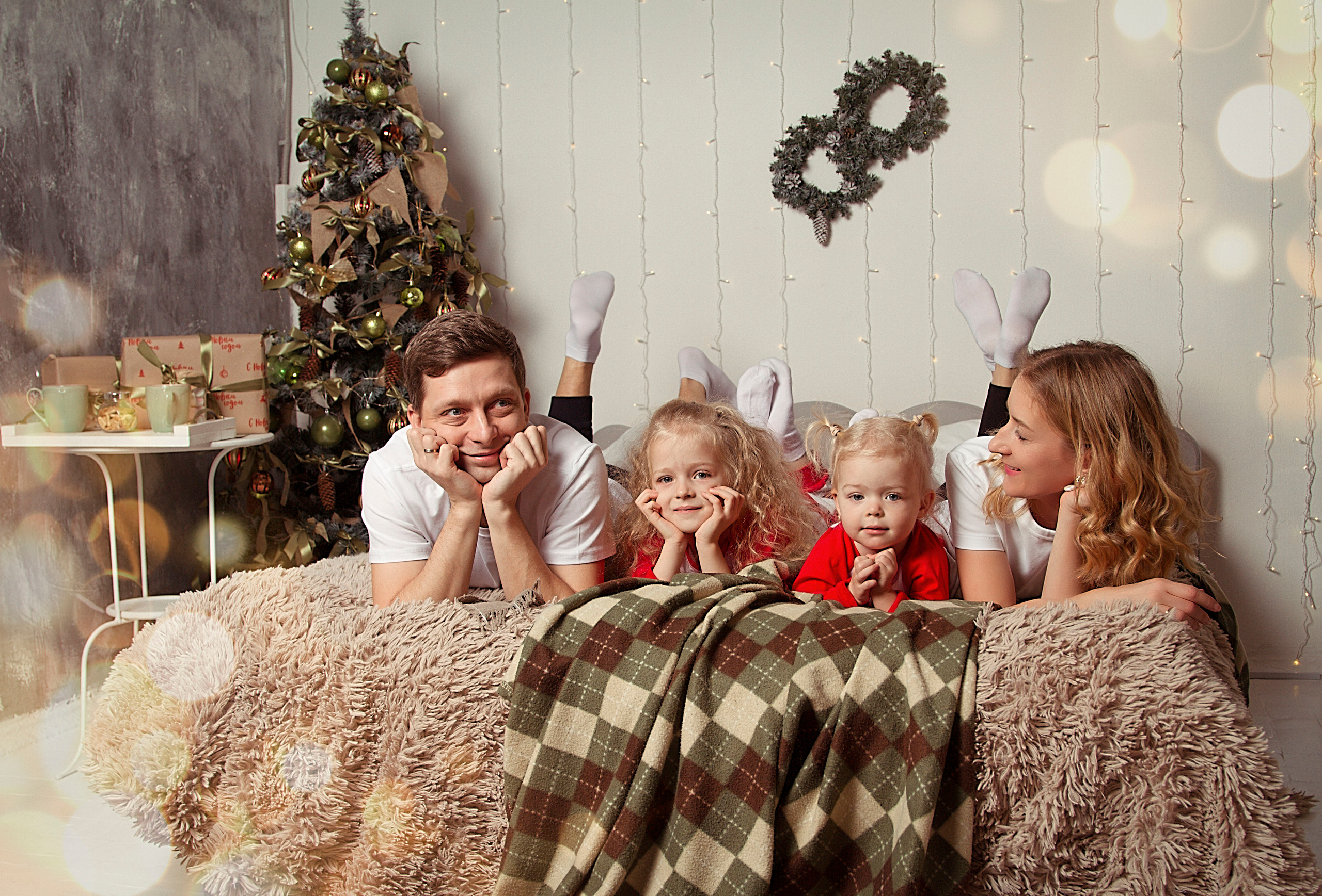 Новый Год (Ксения, Артем, Вера и Лида). Фотограф Ольга Бобб Нижний Новгород
