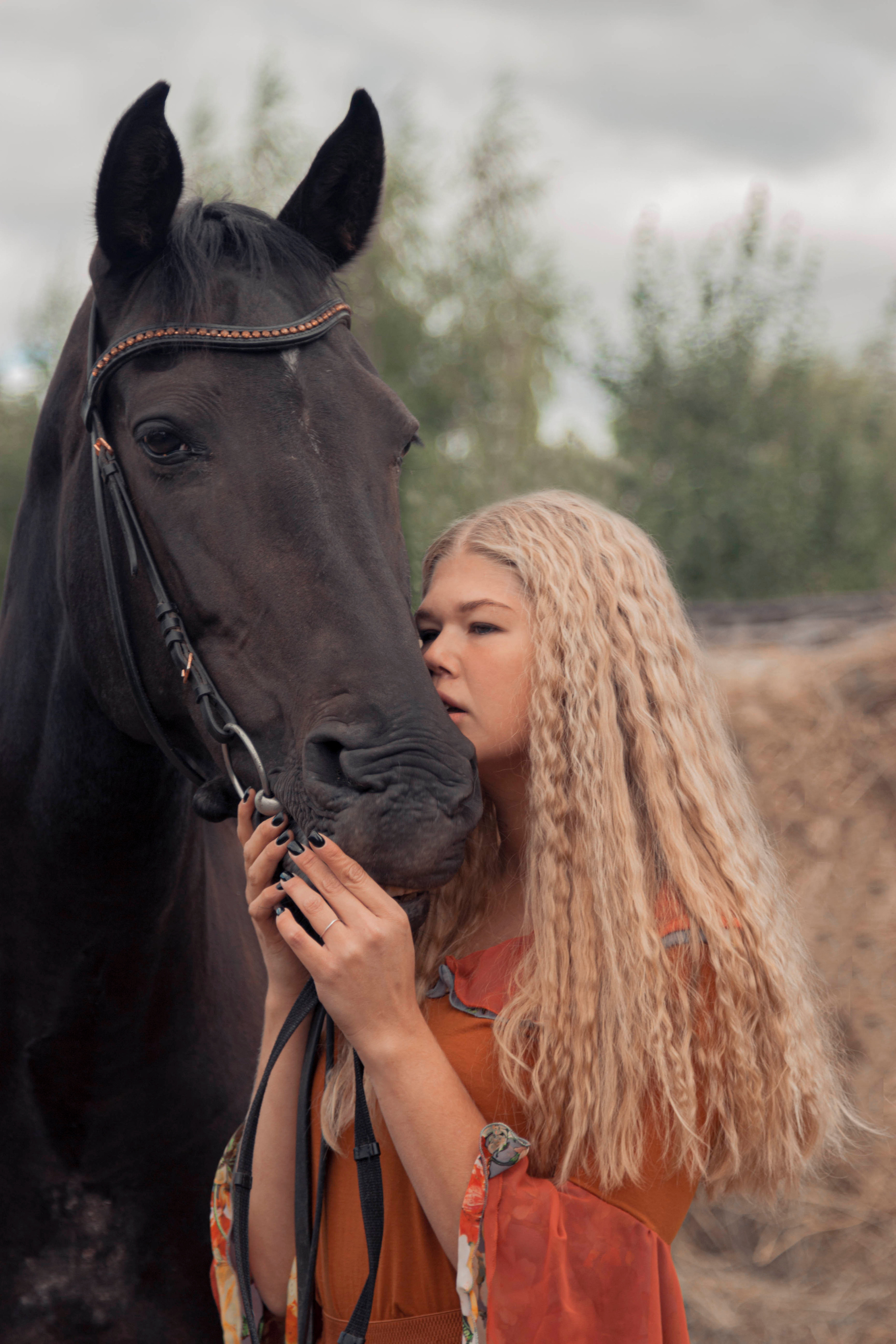Оля и ее лошадь Зара. Фотограф Ольга Бобб Нижний Новгород