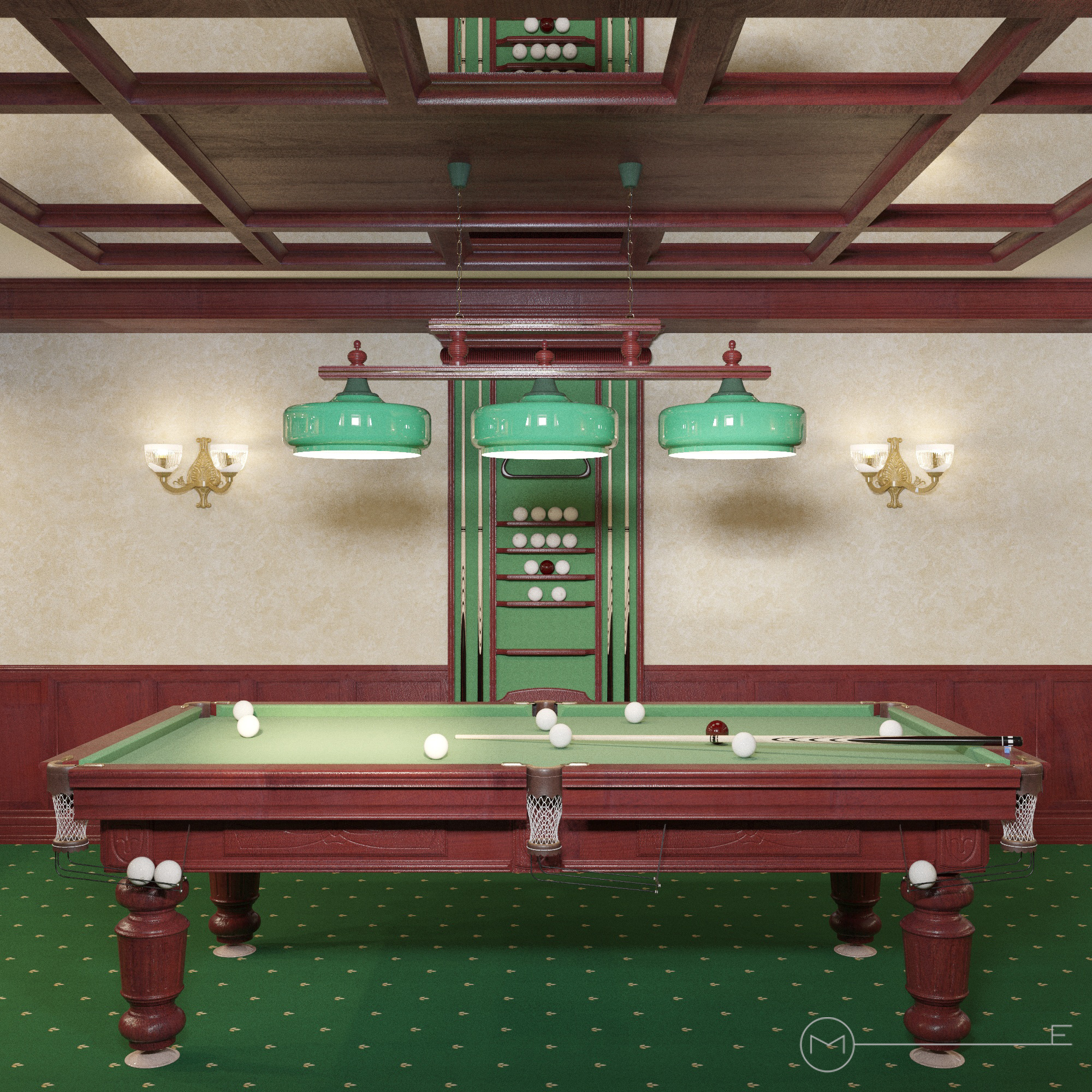 БИЛЬЯРДНАЯ КОМНАТА. Марченкова Екатерина|ДИЗАЙНЕР ИНТЕРЬЕРА г. Иваново