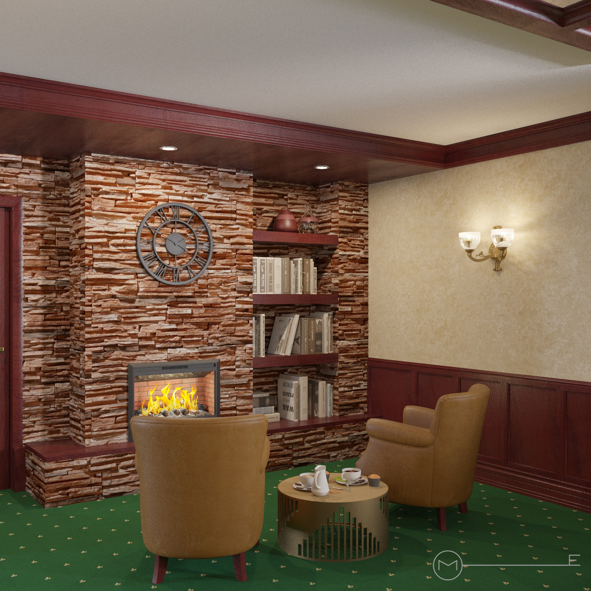 БИЛЬЯРДНАЯ КОМНАТА. Марченкова Екатерина|ДИЗАЙНЕР ИНТЕРЬЕРА г. Иваново