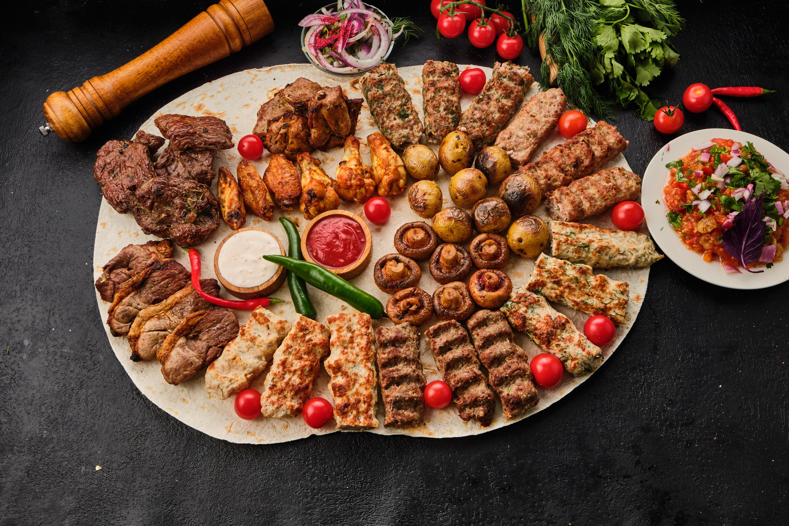Food Photography of Shashlik for Delivery | Food Photographer Tbilisi. Commercial Photographer Tbilisi | Food & Product Photography | Vitaly Gorbachev