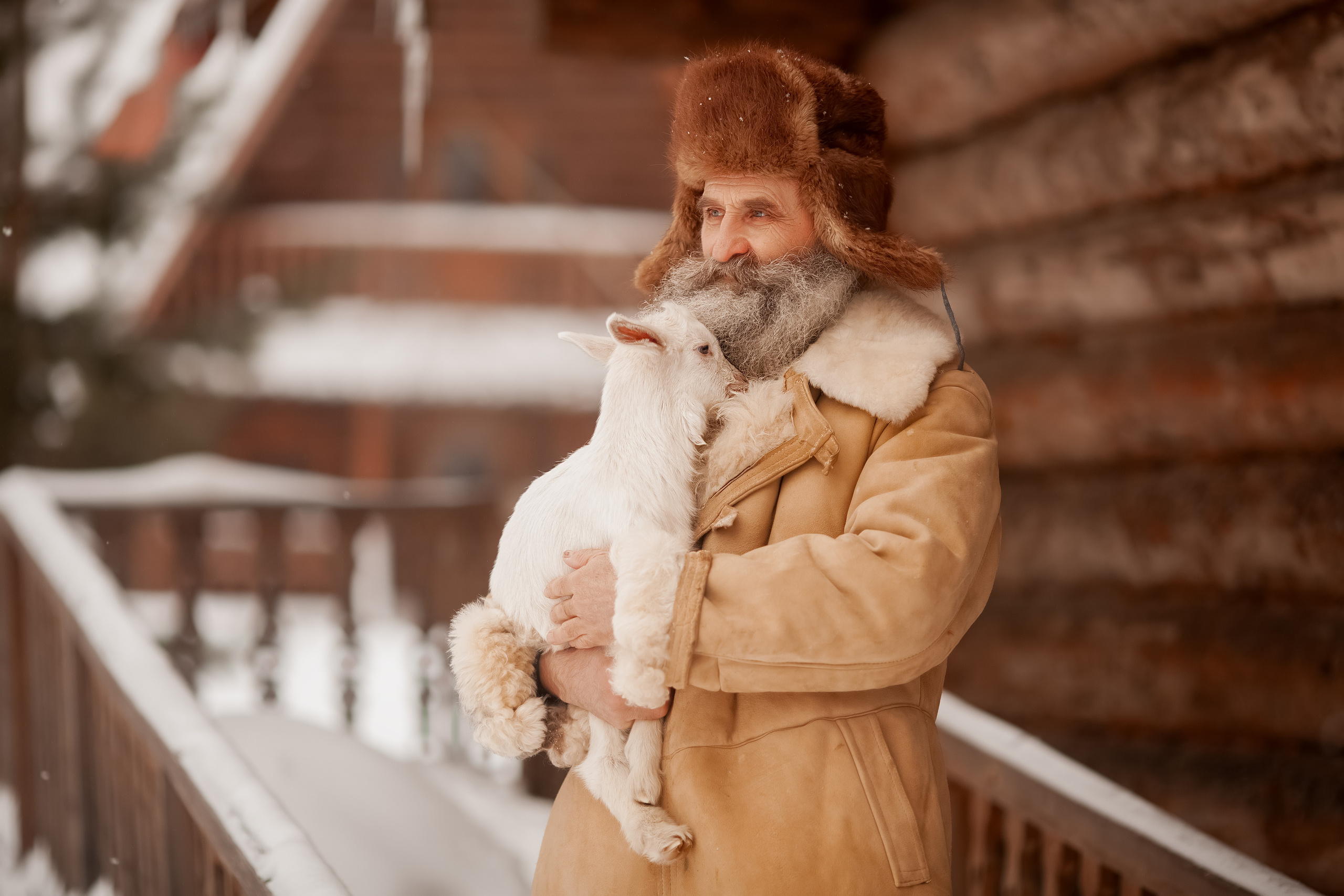 С козленком. Семейный и детский фотограф в Москве Дорогова Екатерина