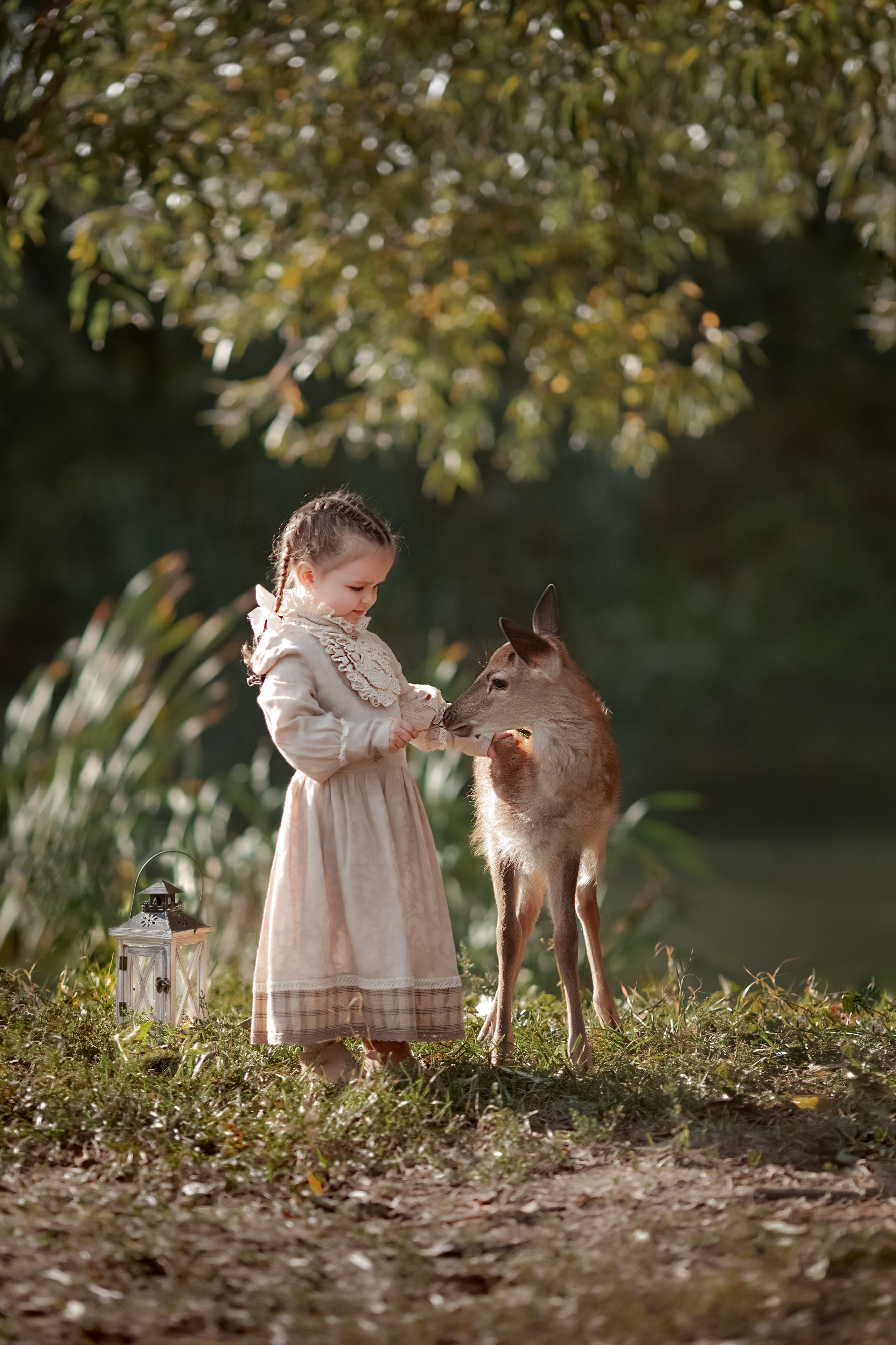 С оленем. Семейный и детский фотограф в Москве Дорогова Екатерина