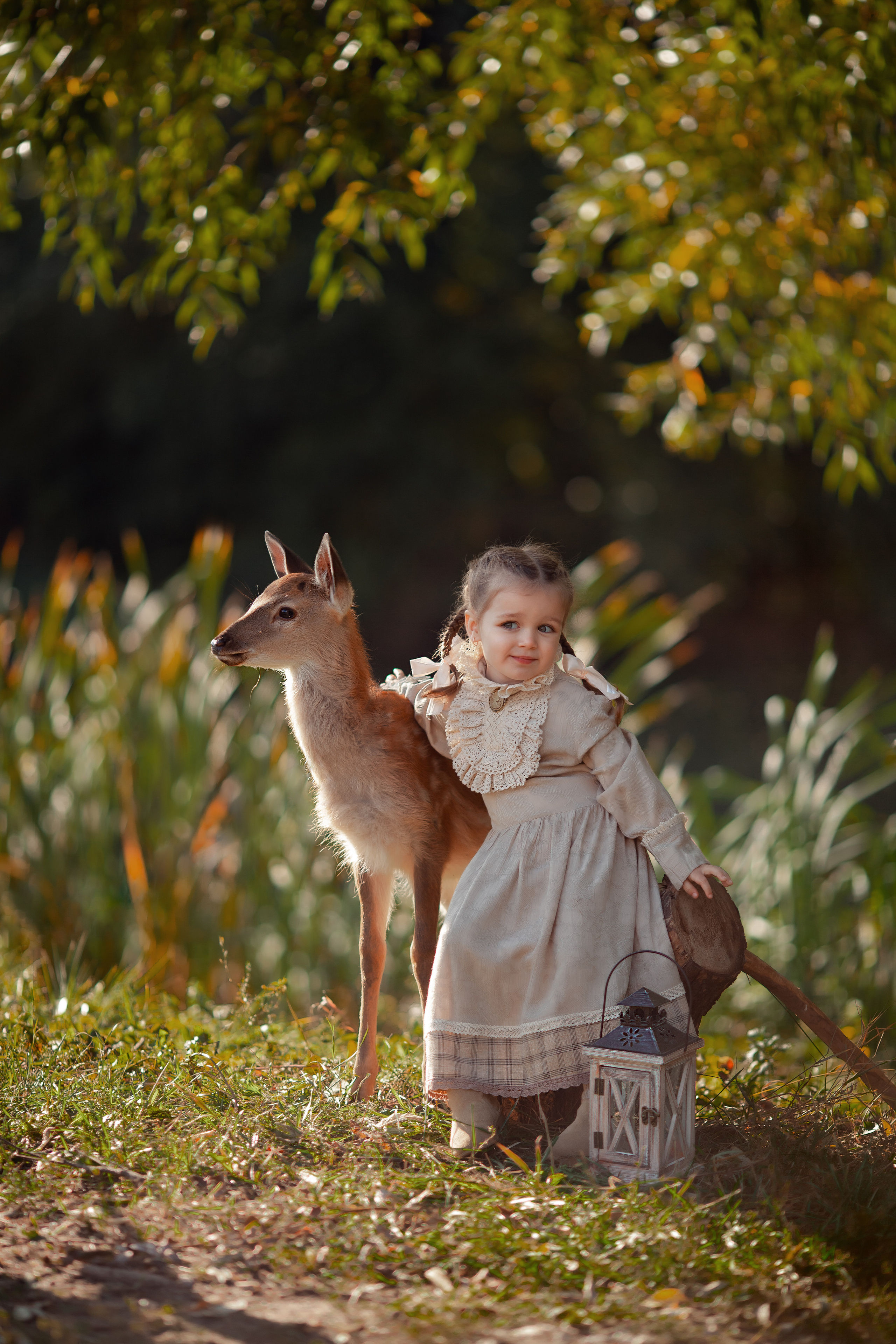 С оленем. Семейный и детский фотограф в Москве Дорогова Екатерина