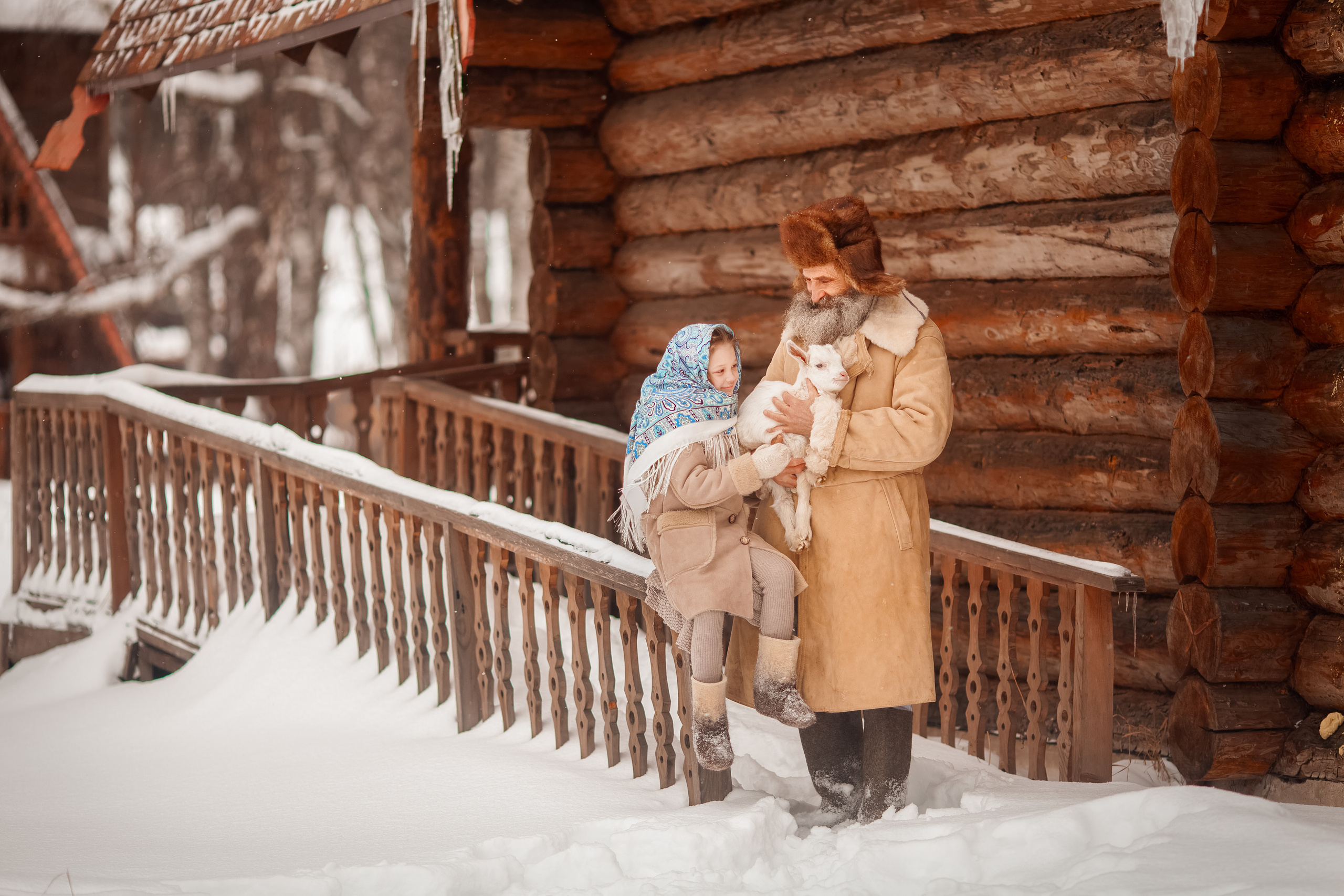 С козленком. Семейный и детский фотограф в Москве Дорогова Екатерина