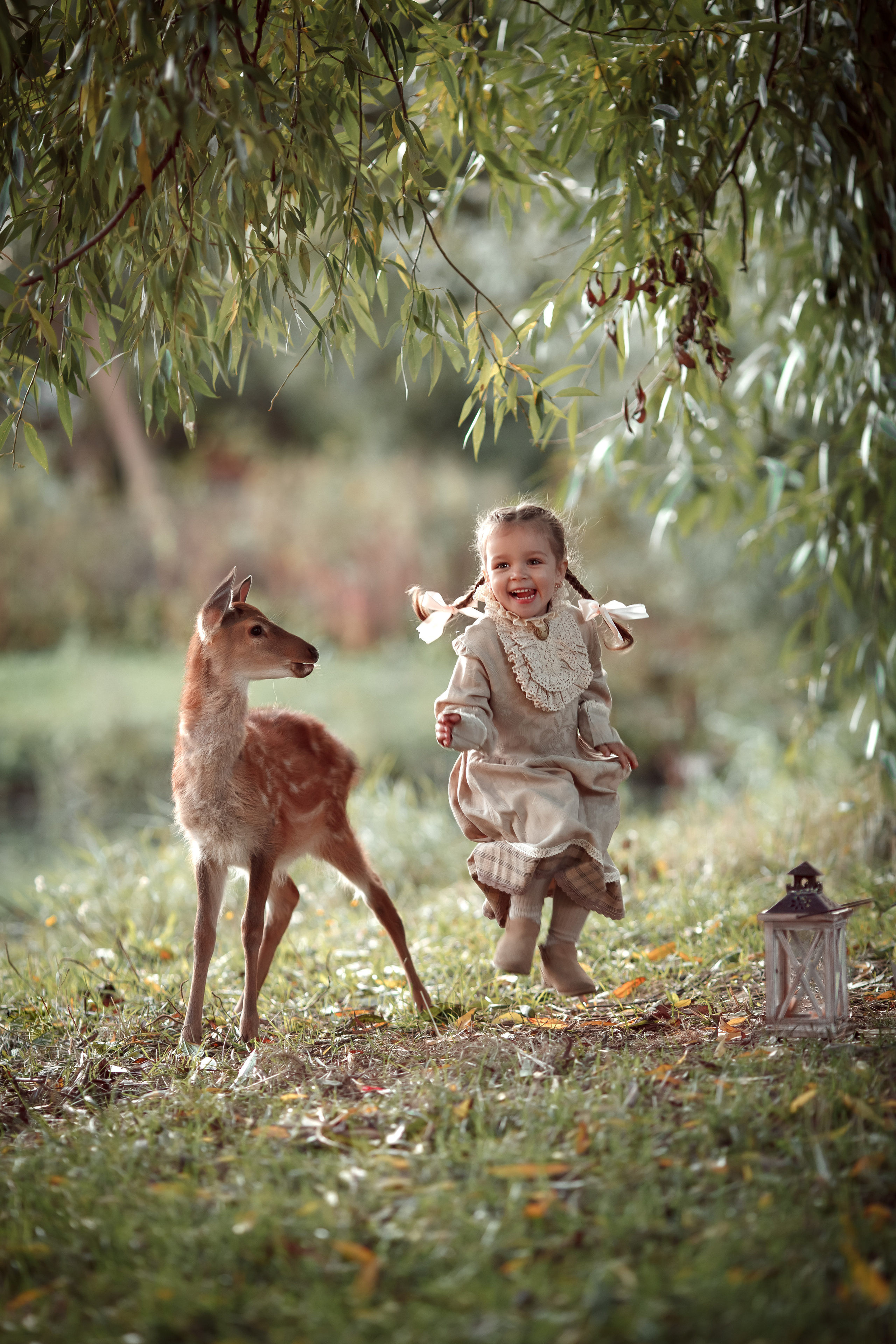 С оленем. Семейный и детский фотограф в Москве Дорогова Екатерина